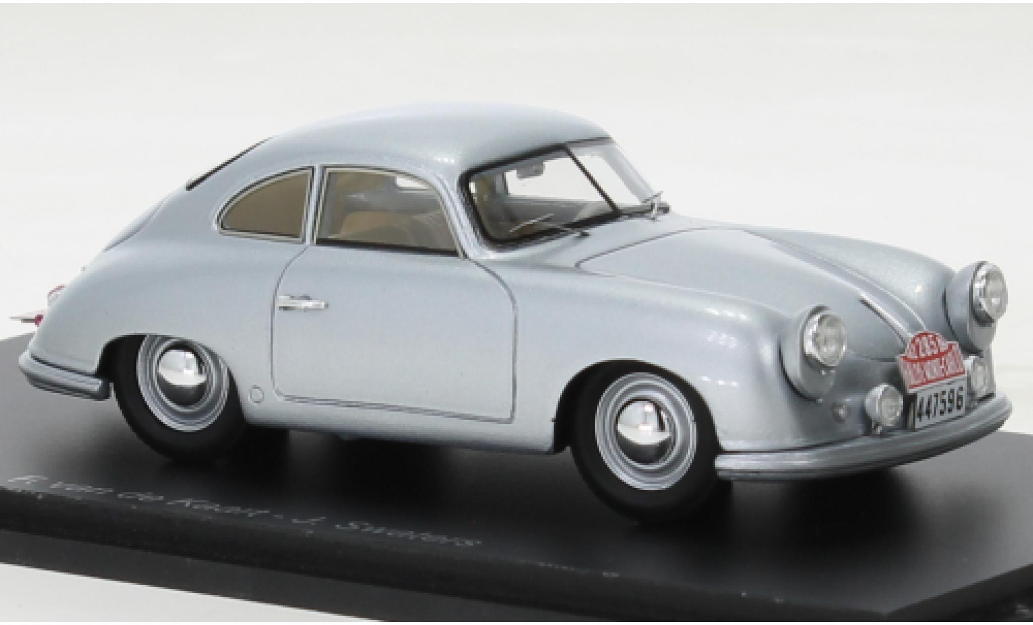 Porsche 356 1/43 Spark grigio No.285 Rallye Monte Carlo 1952 modellino in miniatura