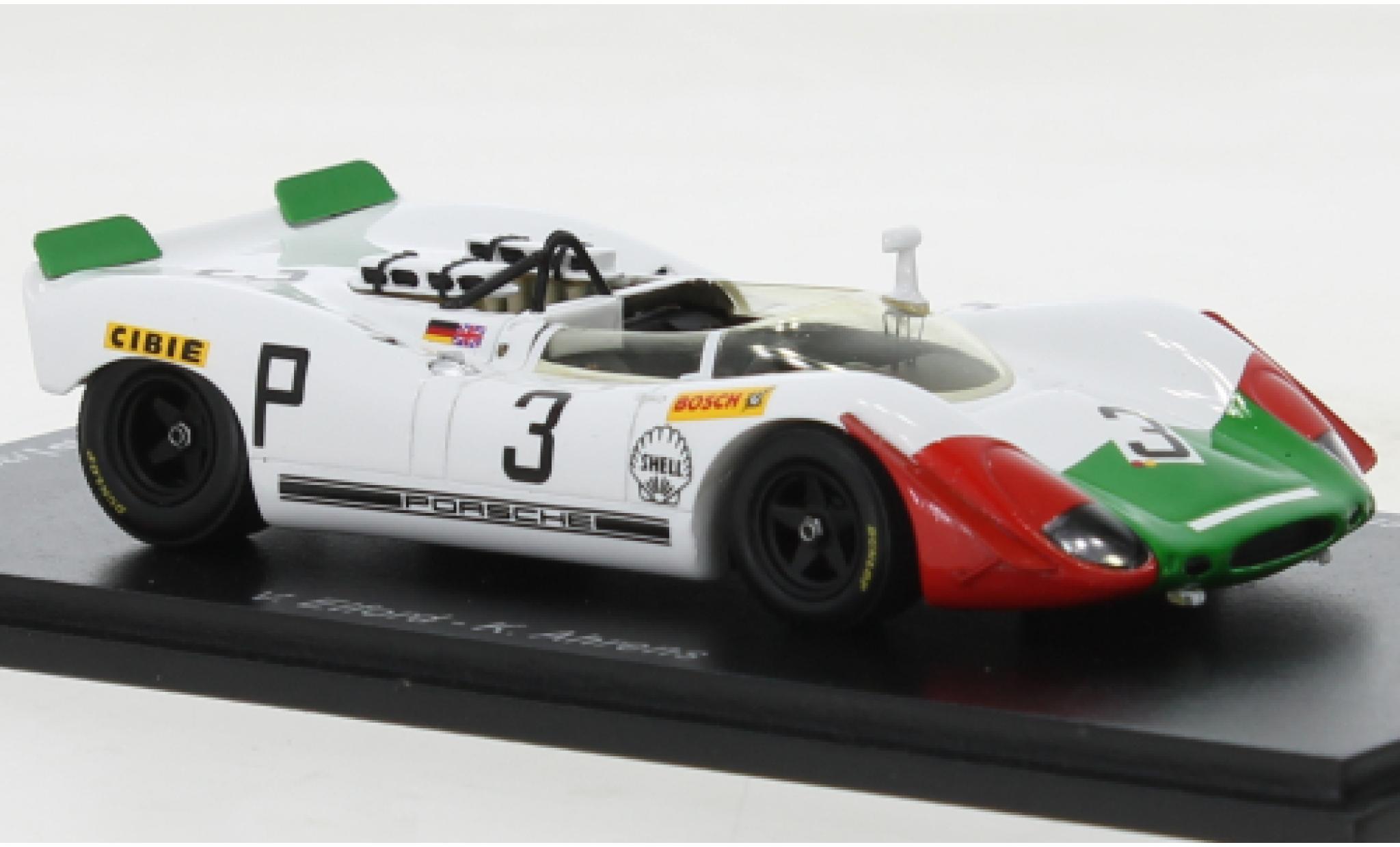 Porsche 908 1969 1/43 Spark -2 RHD No.3 1000 Km Nuerburgring modellino in miniatura