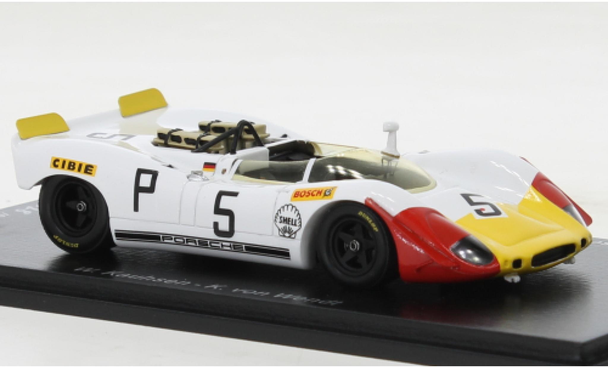 Porsche 908 1969 1/43 Spark -2 RHD No.5 1000 Km Nuerburgring modellino in miniatura