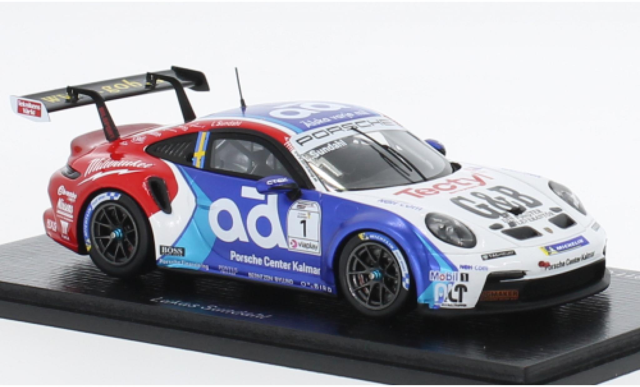 Porsche 991 GT3 Cup 1/43 Spark 911  No.1 Carrera Cup Scandinavia 2022 modellino in miniatura