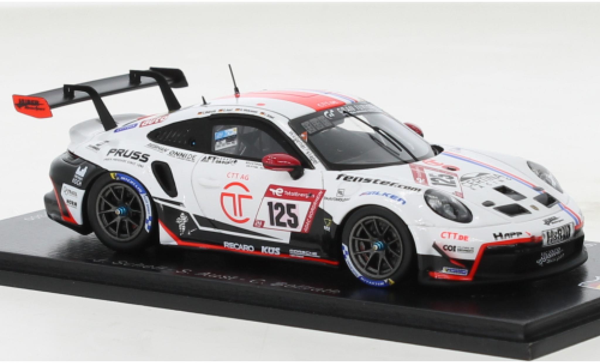 Porsche 991 GT3 Cup 1/43 Spark 911  No.125 Huber Motorsport 24h Nürburgring 2022 modellino in miniatura