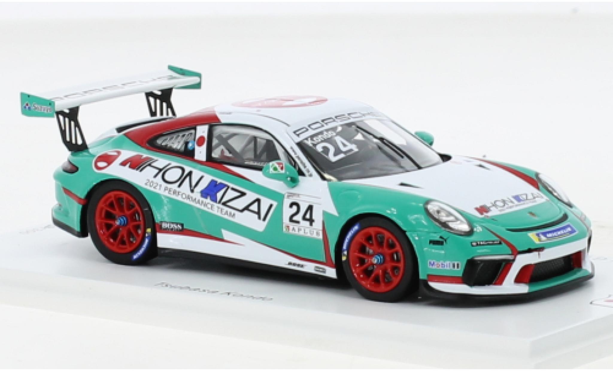 Porsche 991 GT3 Cup 1/43 Spark 911  No.24 Carrera Cup Japan 2021 modellino in miniatura