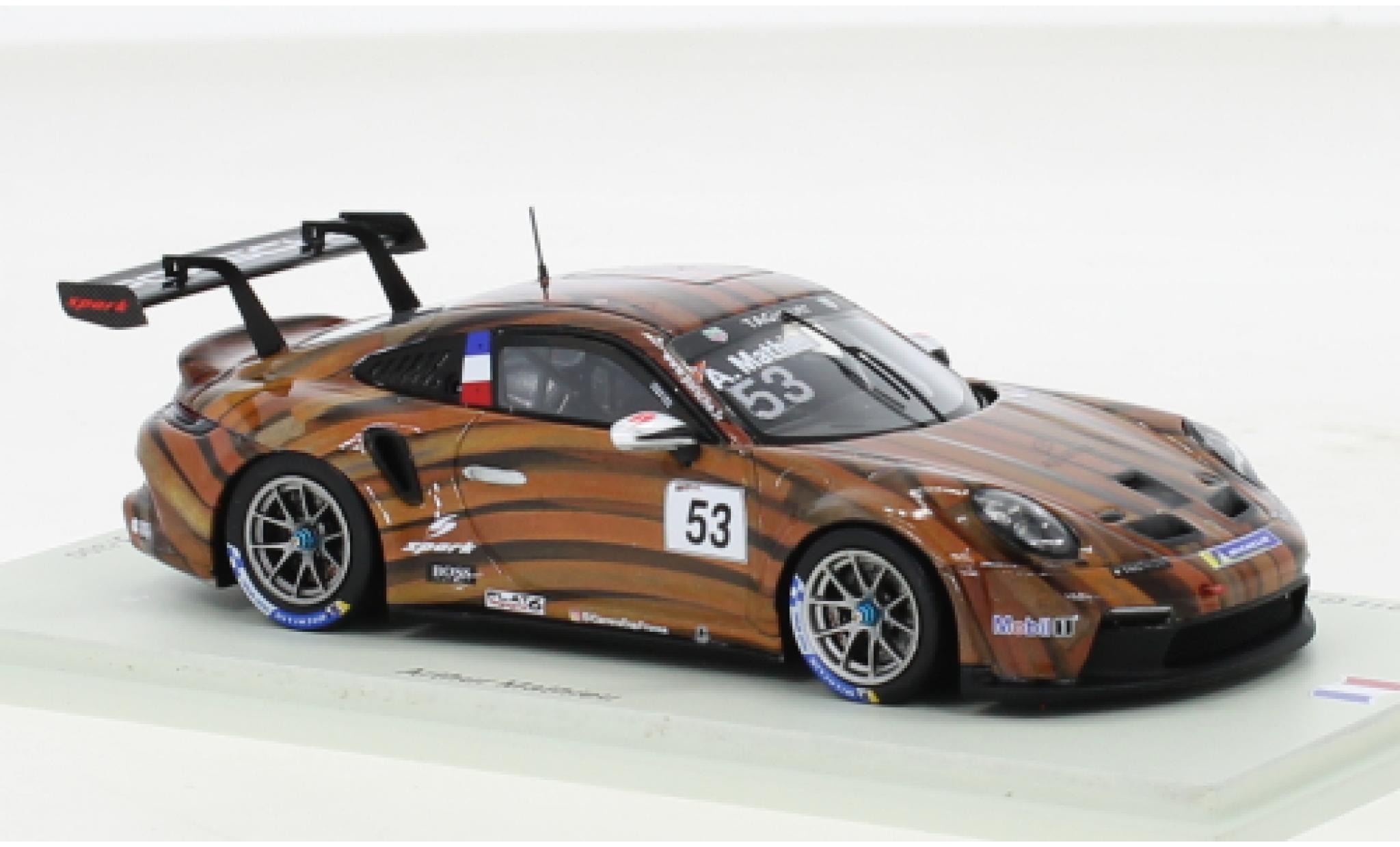 Porsche 991 GT3 Cup 1/43 Spark 911  No.53 Motorsport Carrera Cup France Paul Ricard 2021 modellino in miniatura