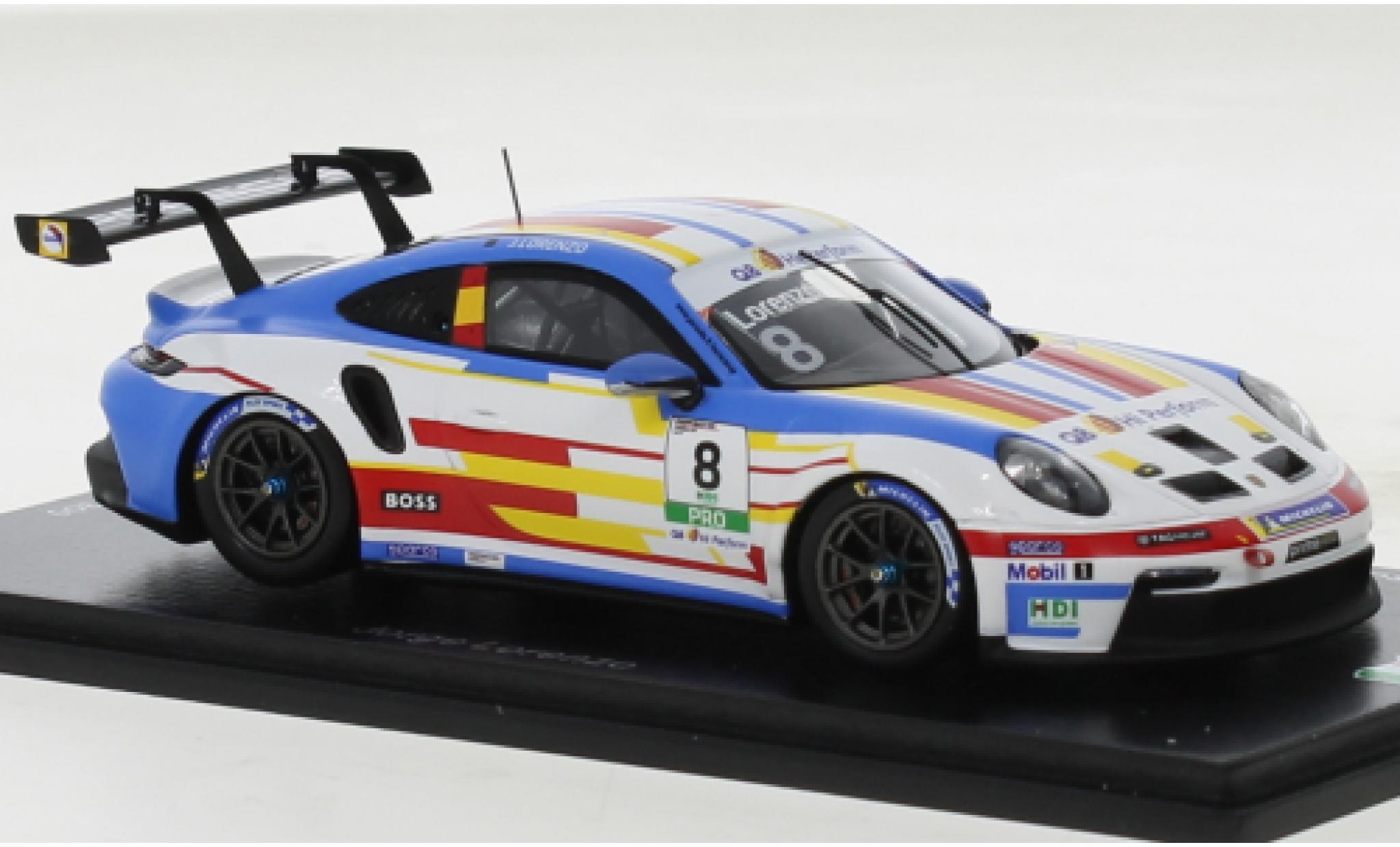 Porsche 991 GT3 Cup 1/43 Spark 911  No.8 Carrera Cup Italia 2022 modellino in miniatura