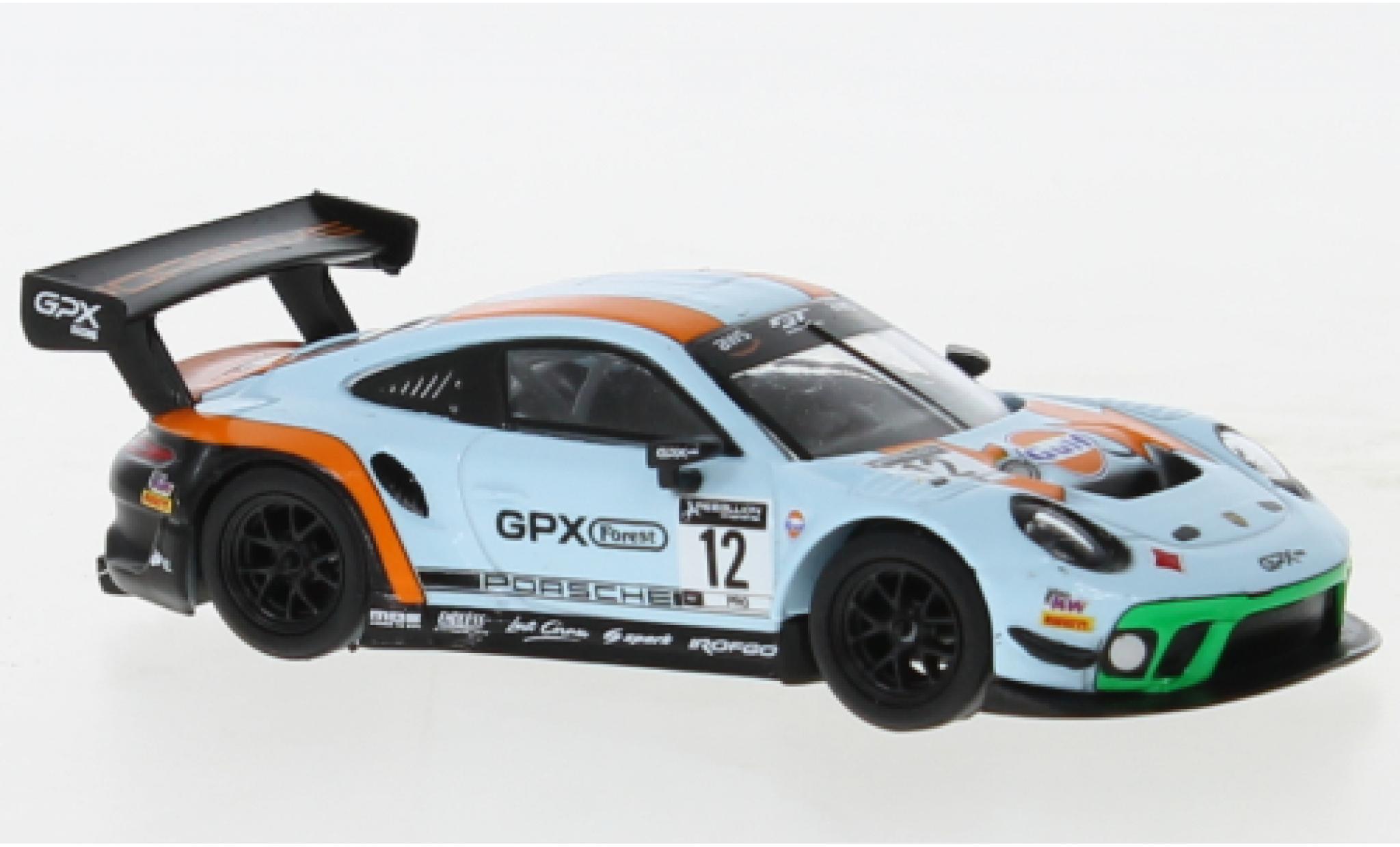 Porsche 991 GT3 R 1/64 Spark 911  No.12 GPX Racing The Diamond modellino in miniatura