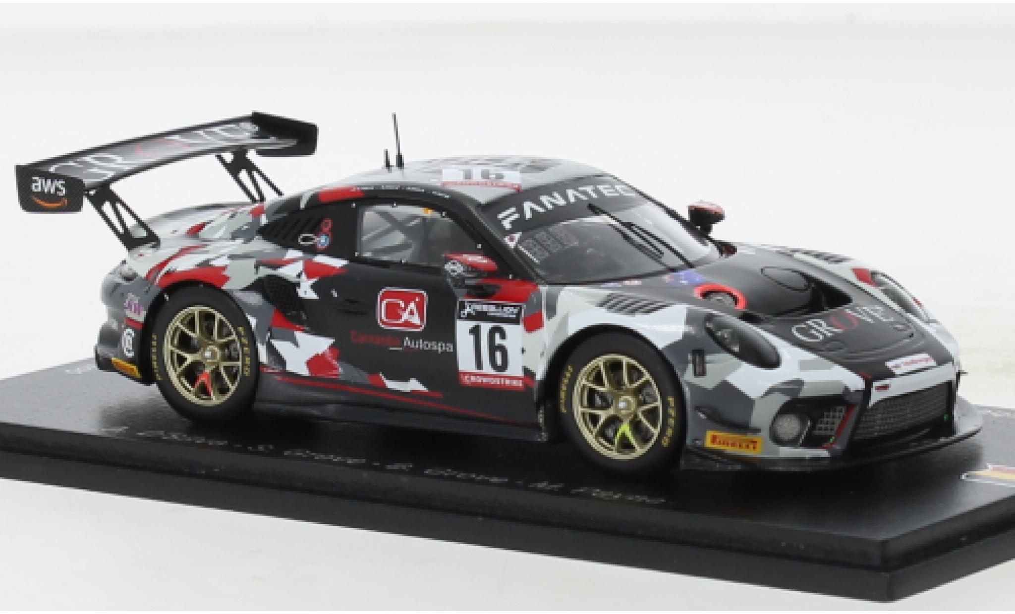 Porsche 991 GT3 R 1/43 Spark 911  No.16 Earl Bamber Motorsport 24h Spa 2022 modellino in miniatura