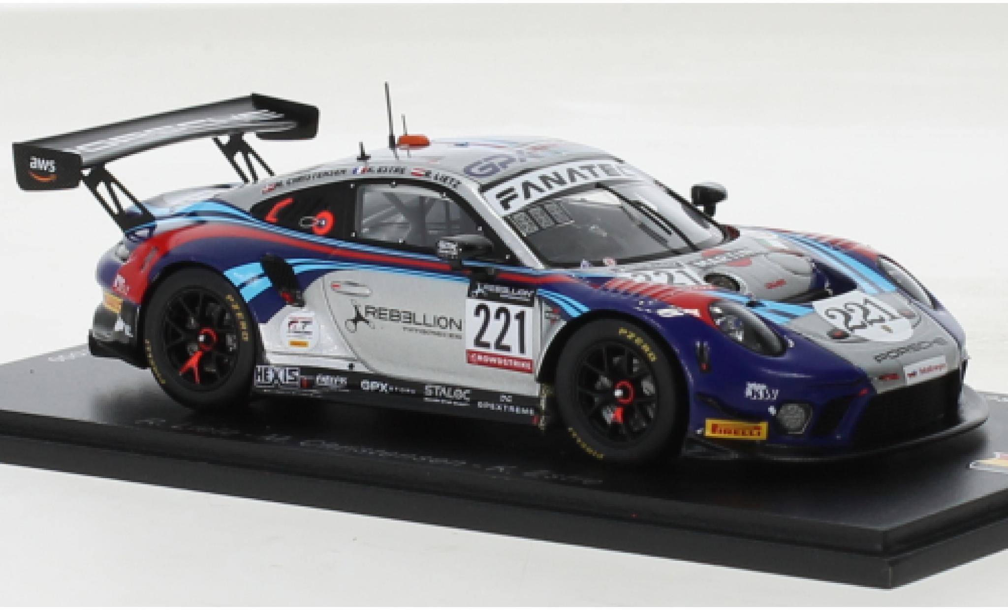Porsche 991 GT3 R 1/43 Spark 911  No.221 GPX Martini Racing 24h Spa 2022 modellino in miniatura