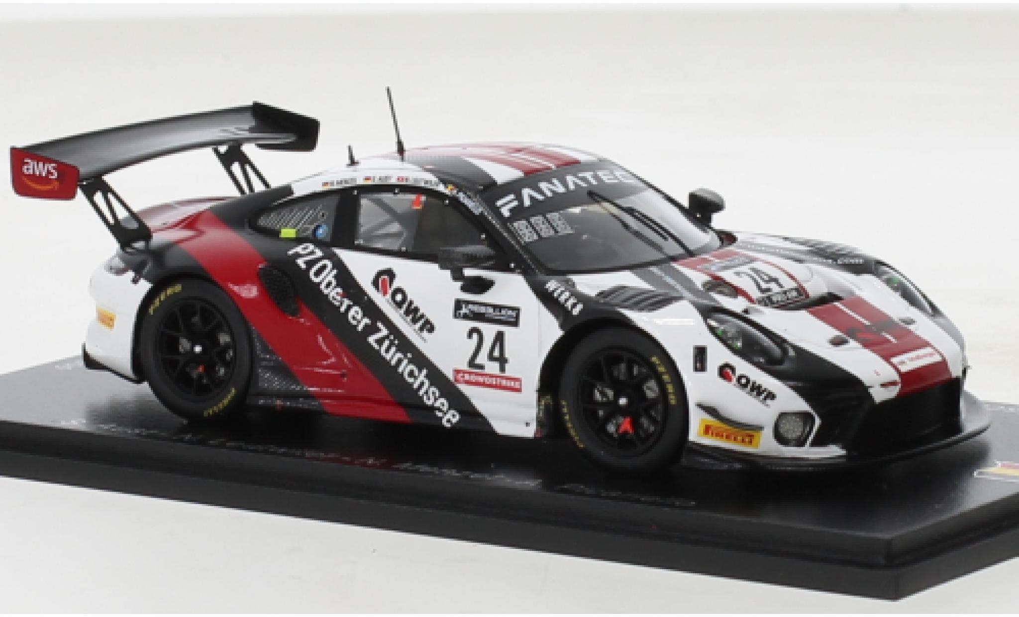 Porsche 991 GT3 R 1/43 Spark 911  No.24 Herberth Motorsport 24h Spa 2022 modellino in miniatura