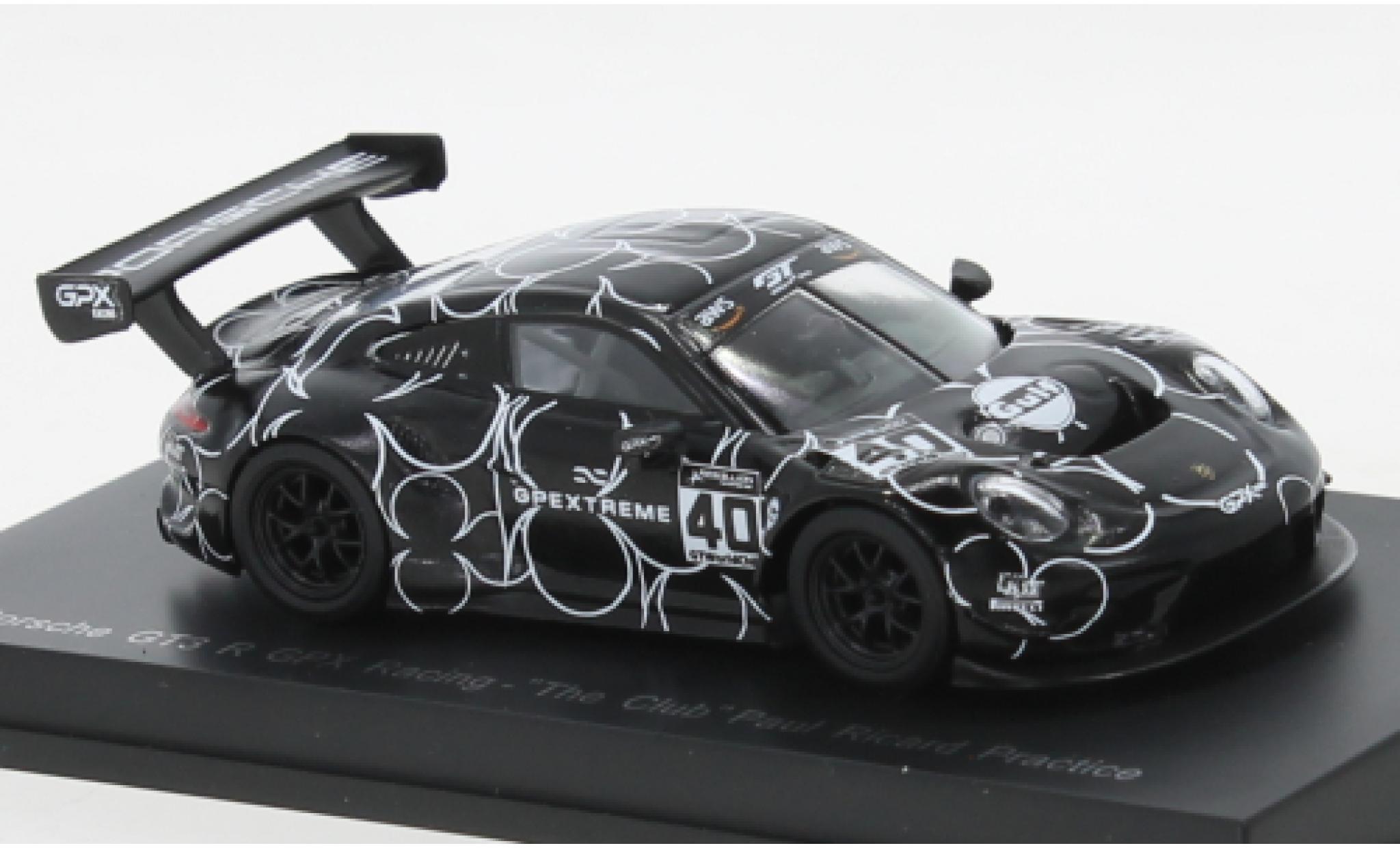 Porsche 991 GT3 R 1/64 Spark 911  No.40 GPX Racing The Club Test Paul Ricard modellino in miniatura