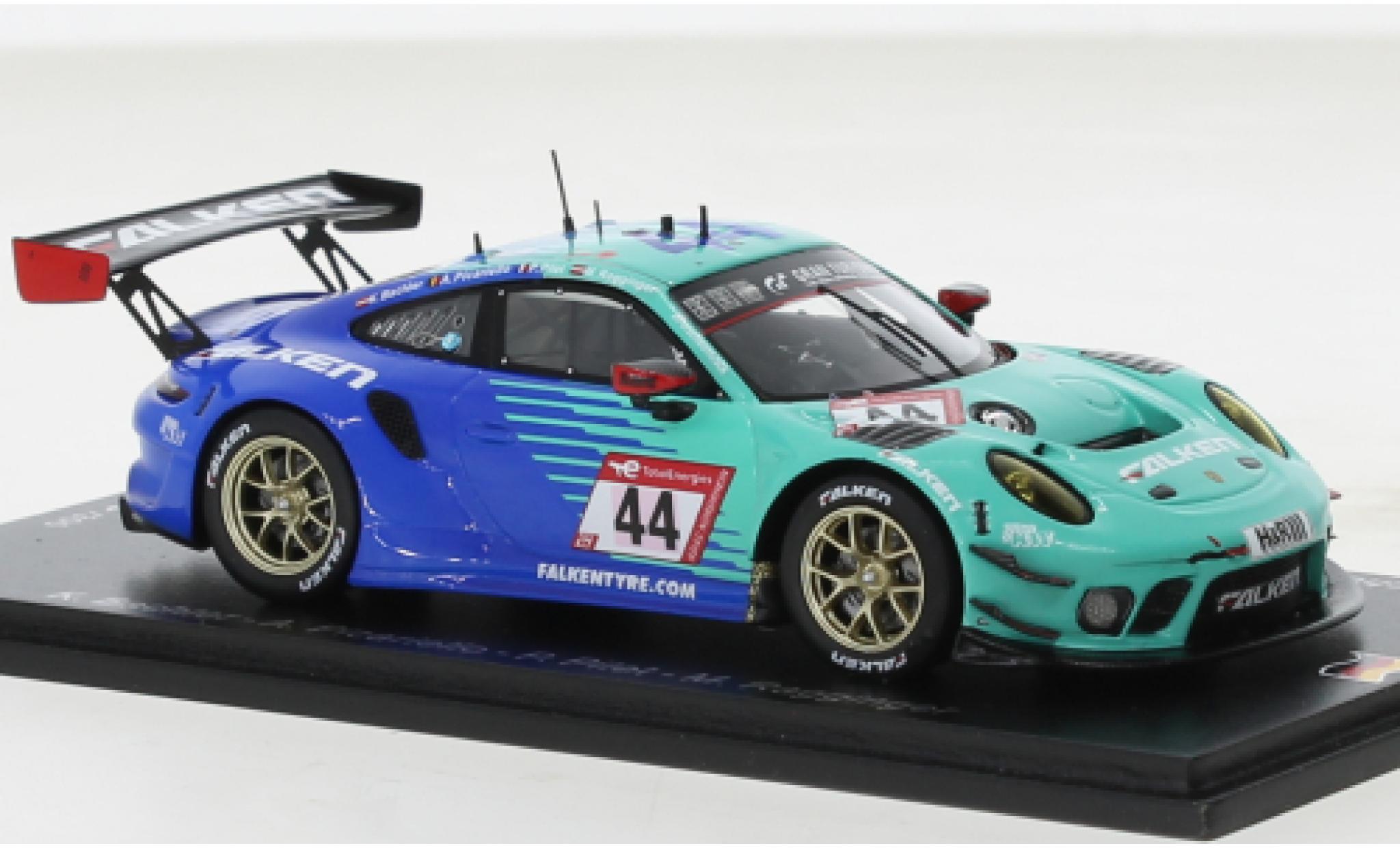 Porsche 991 GT3 R 1/43 Spark 911  No.44 Falken Motorsports Falken 24h Nürburgring 2022 modellino in miniatura