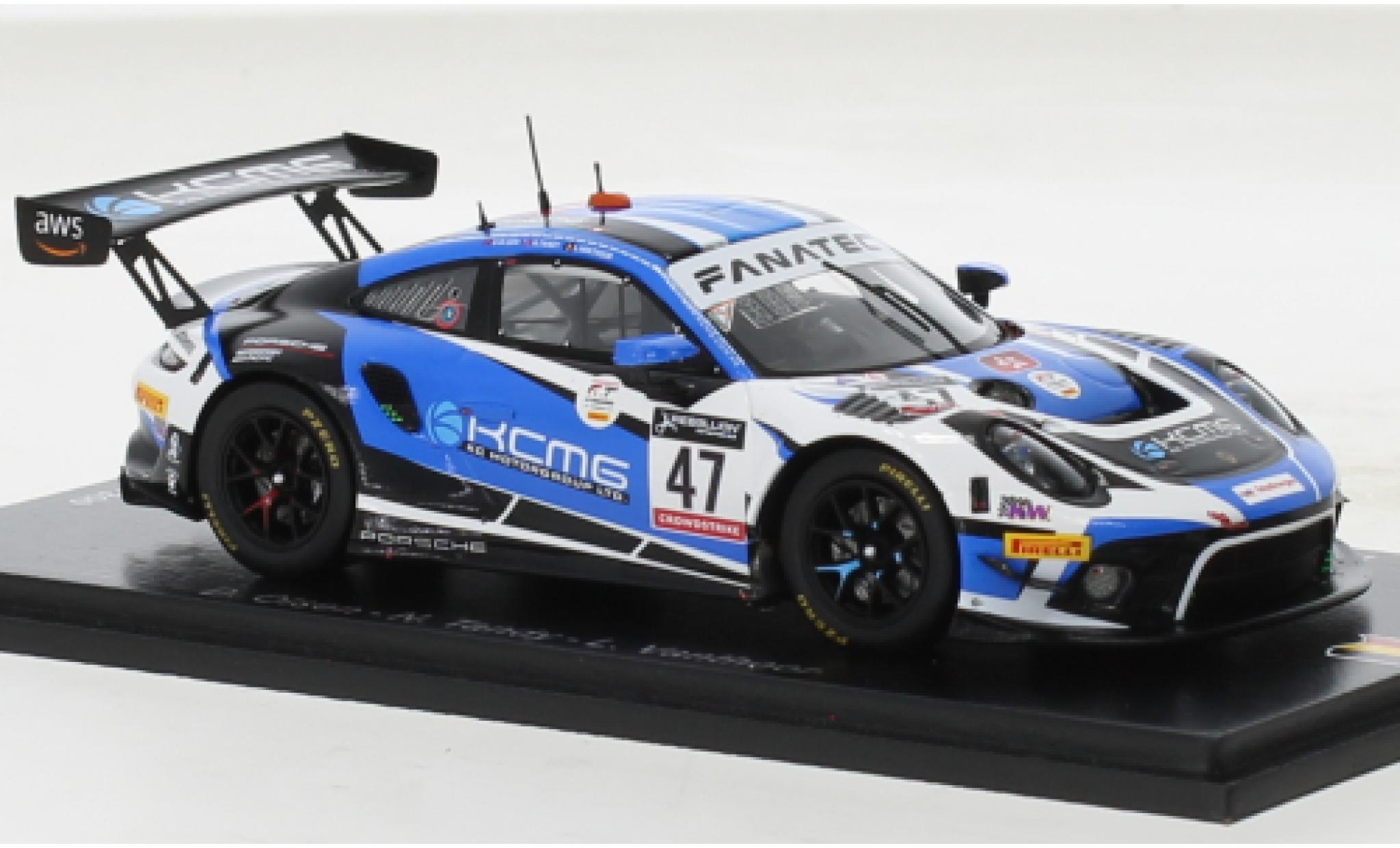 Porsche 991 GT3 R 1/43 Spark 911  No.47 KCMG 24h Spa 2022 modellino in miniatura