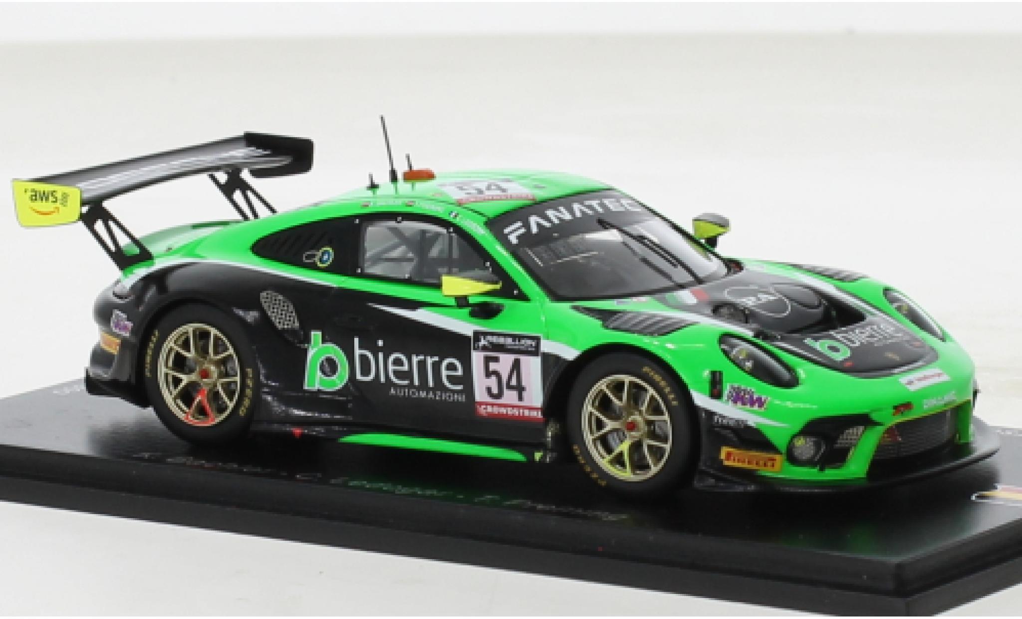 Porsche 991 GT3 R 1/43 Spark 911  No.54 Dinamic Motorsport 24h Spa 2022 modellino in miniatura