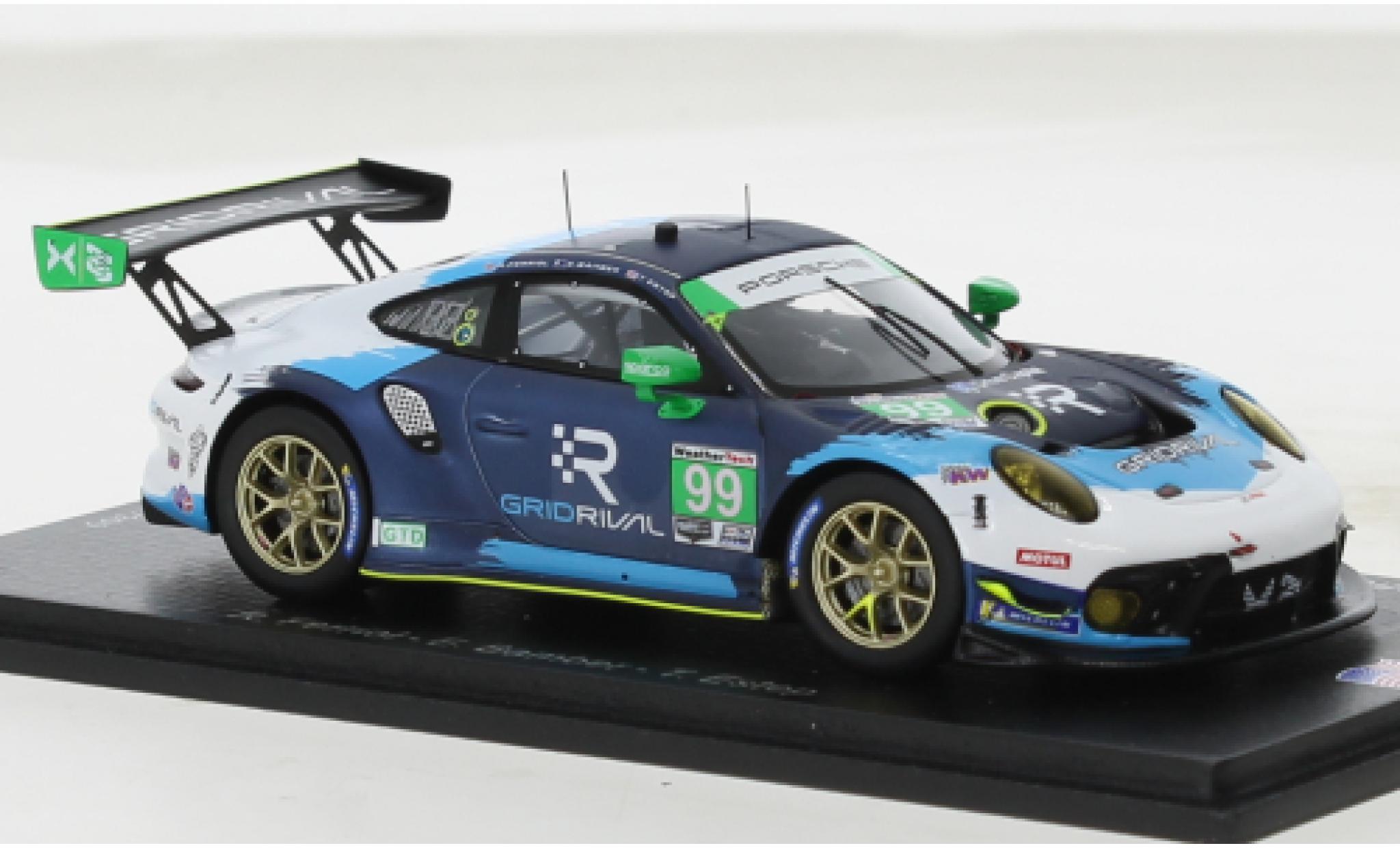 Porsche 991 GT3 R 1/43 Spark 911  No.99 Team Hardpoint EBM IMSA 12h Sebring 2021 modellino in miniatura