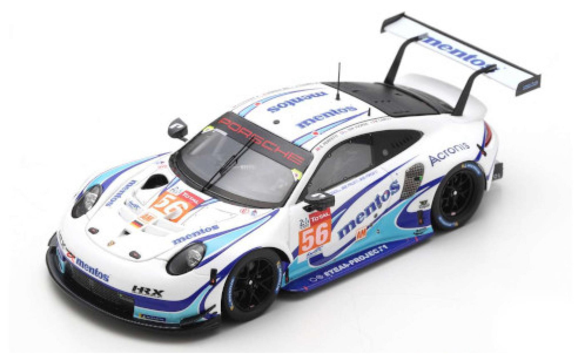 Porsche 992 RSR 1/64 Spark 911 (991) No.56 Team Project 1 24h Le Mans 2020 modellino in miniatura