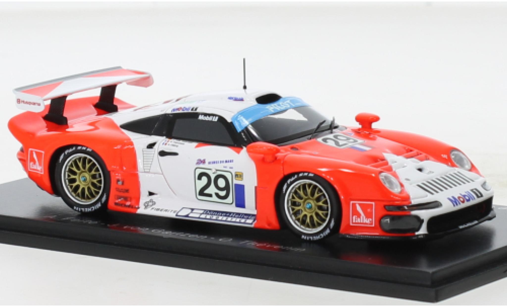 Porsche 996 GT1 1/43 Spark 911 No.29 Ste JB Jabouille-Bouresche 24h Le Mans 1997 modellino in miniatura