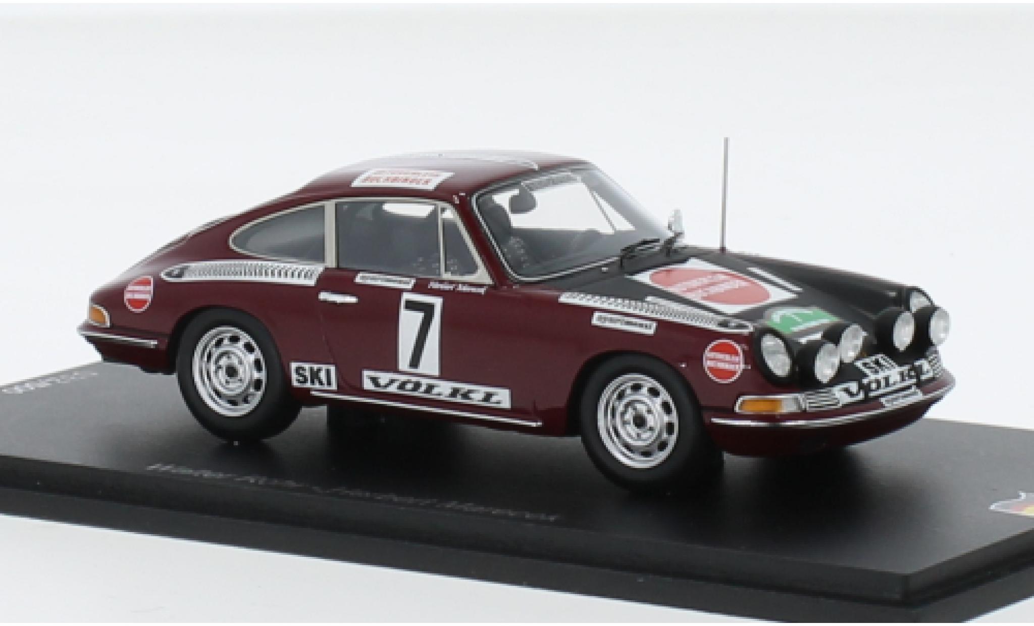 Porsche 911 1/43 Spark No.7 Rallye Bavaria 1970 modellino in miniatura