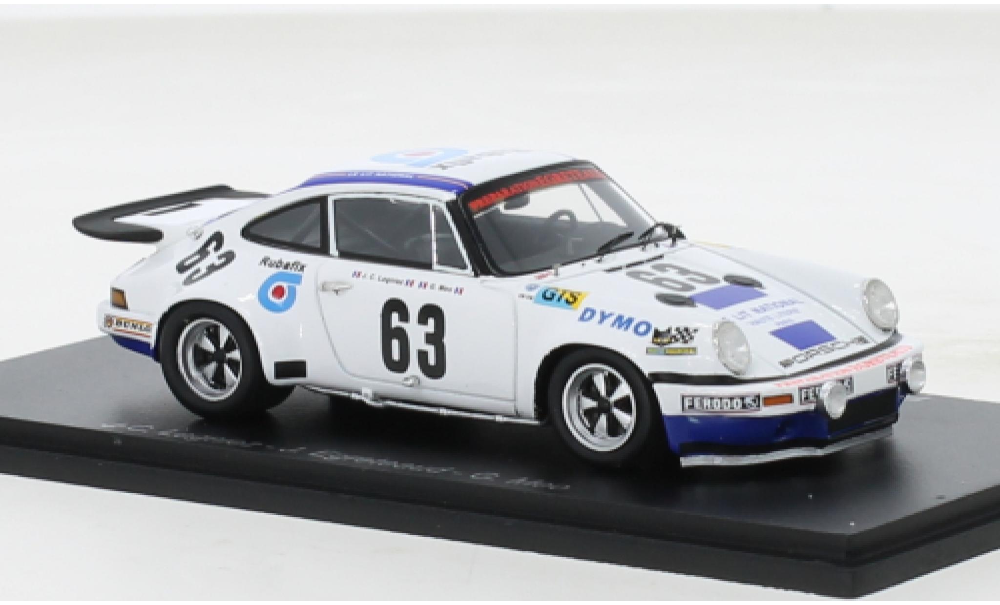 Porsche 930 RS 1/43 Spark 911 3.0 No.63 24h Le Mans 1974 modellino in miniatura