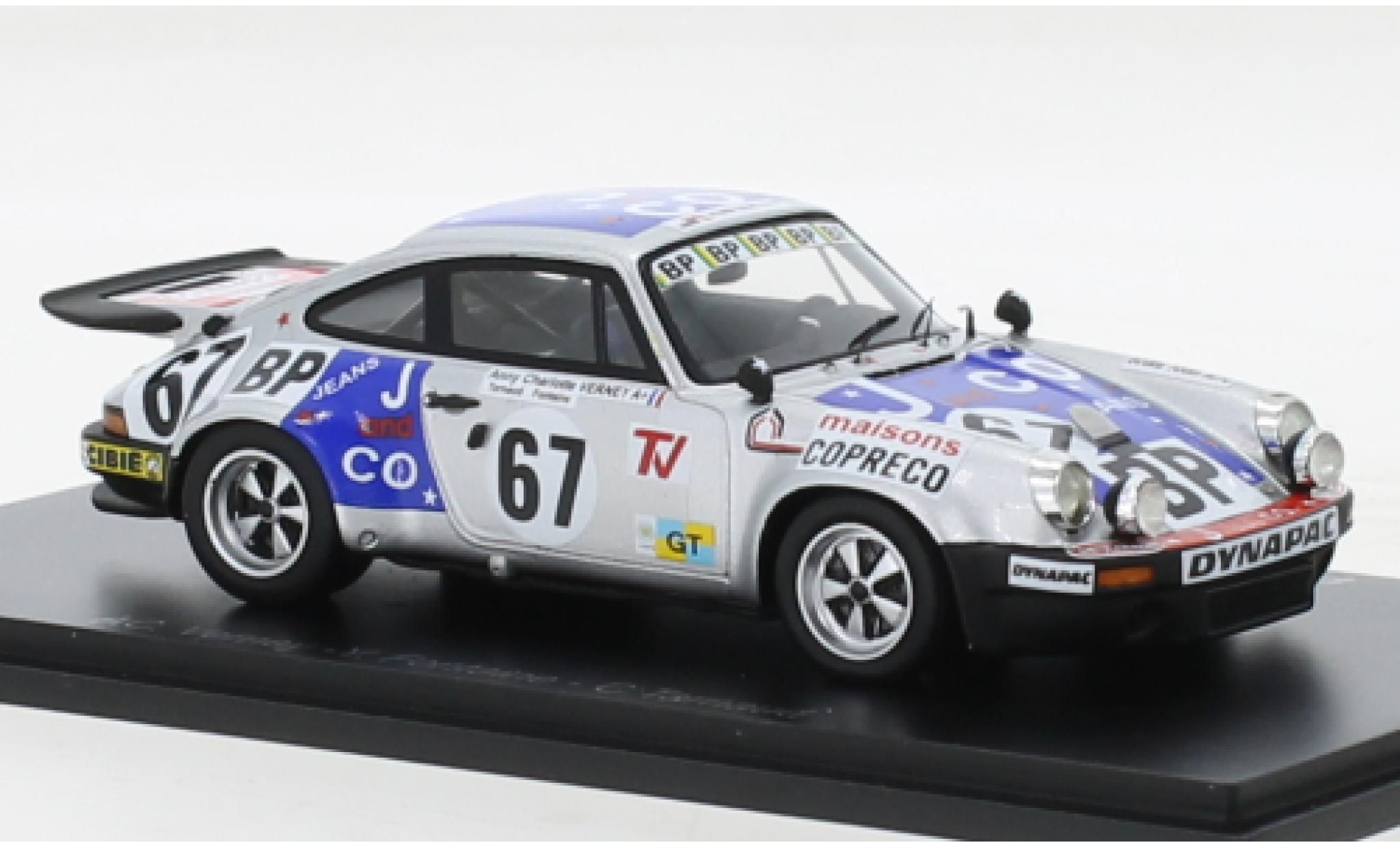Porsche 930 RS 1/43 Spark 911 3.0 No.67 24h Le Mans 1975 modellino in miniatura