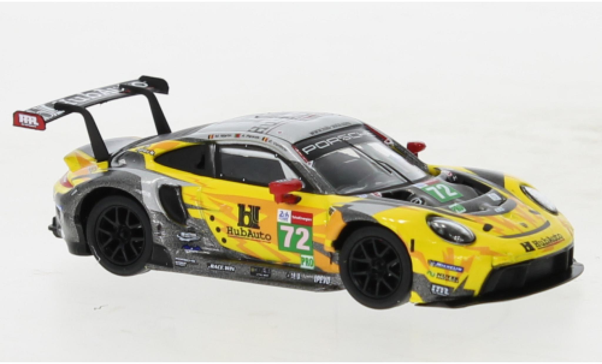 Porsche 911 1/64 Spark RSR-19 No.72 Hub voiture Racing 24h Le Mans 2021 modellino in miniatura