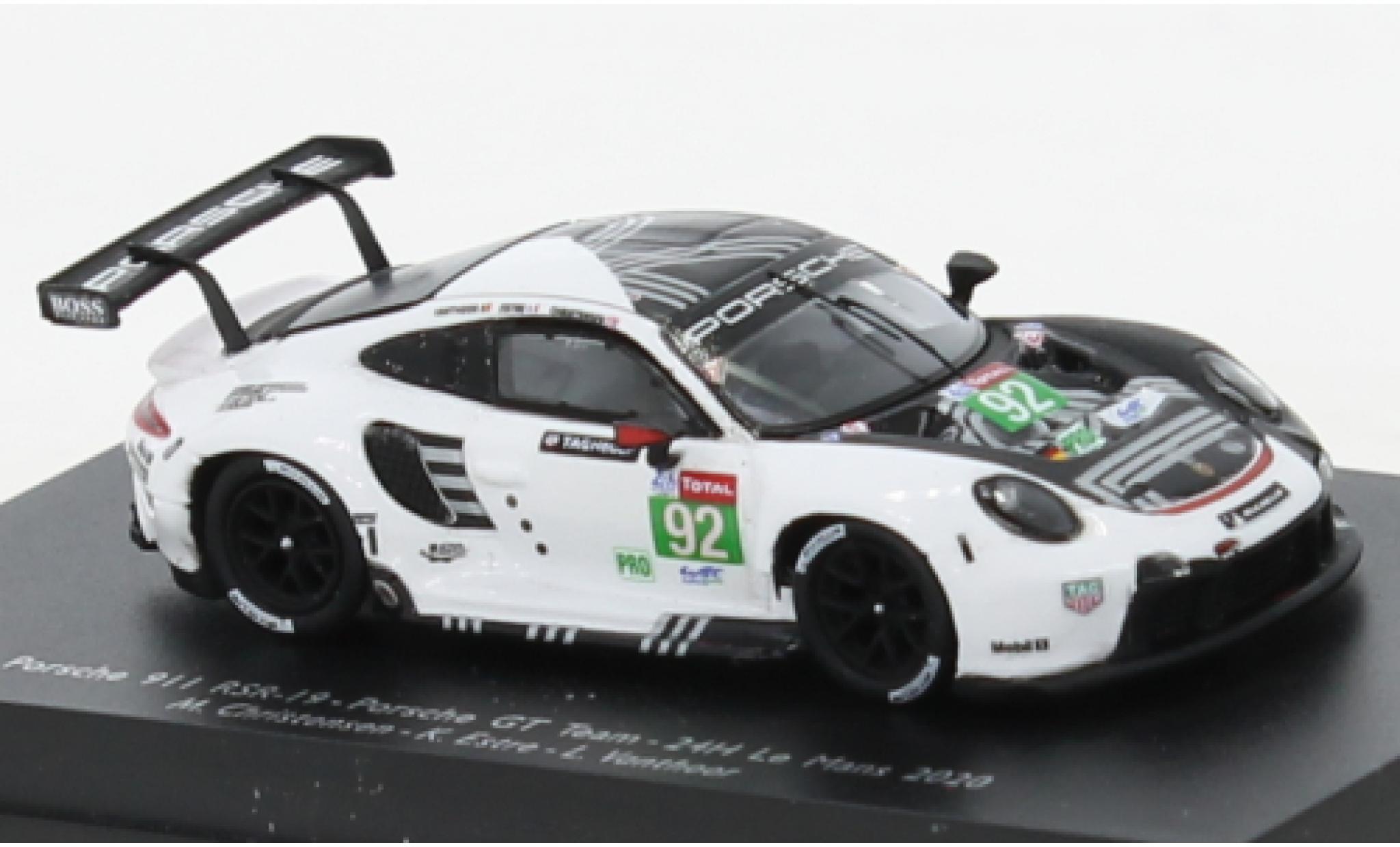Porsche 992 RSR 1/18 Spark 911 RSR-19 No.92 GT Team 24h Le Mans 2020 modellino in miniatura