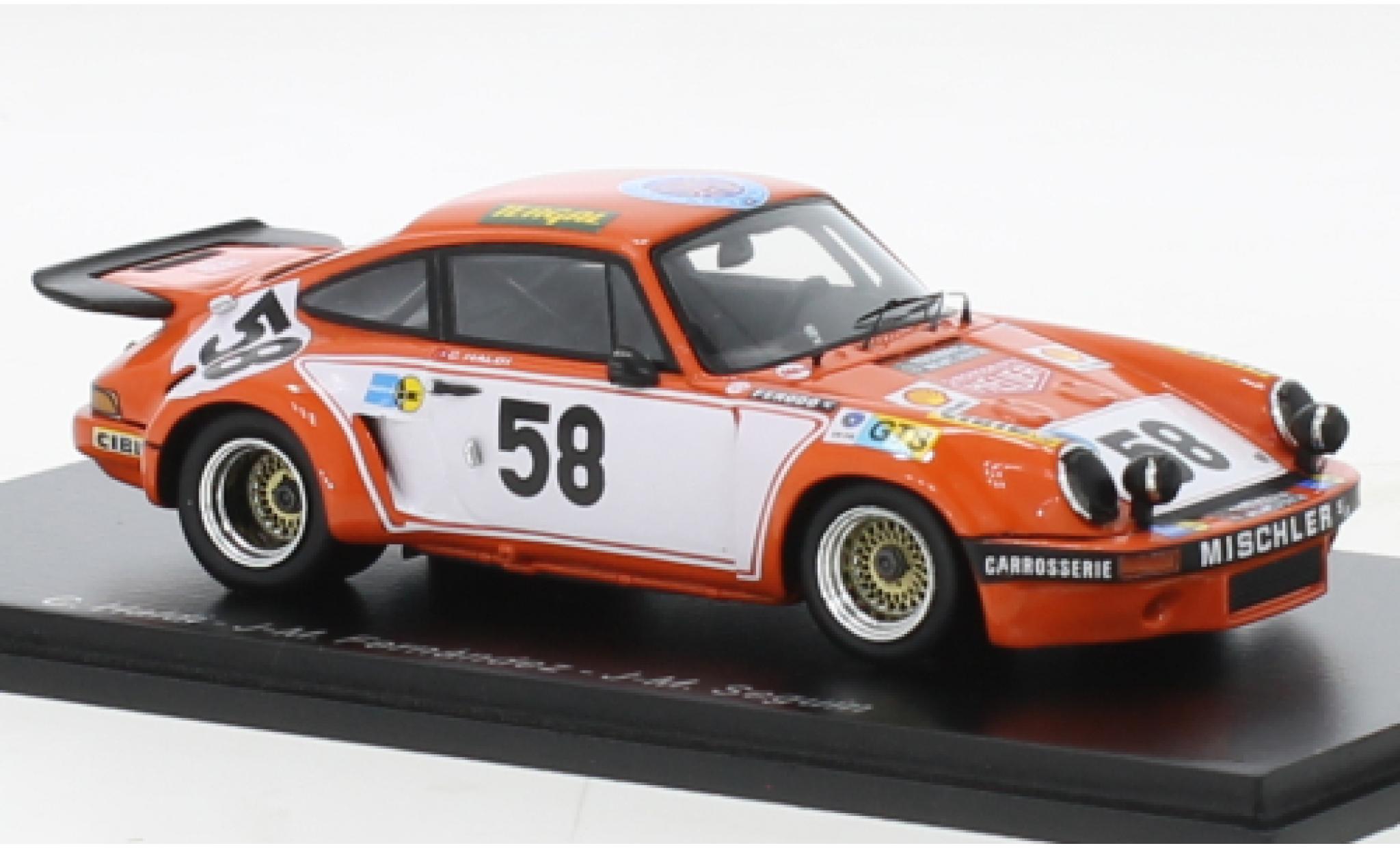 Porsche 930 RSR 1/43 Spark 911 3.0 No.58 24h Le Mans 1974 modellino in miniatura