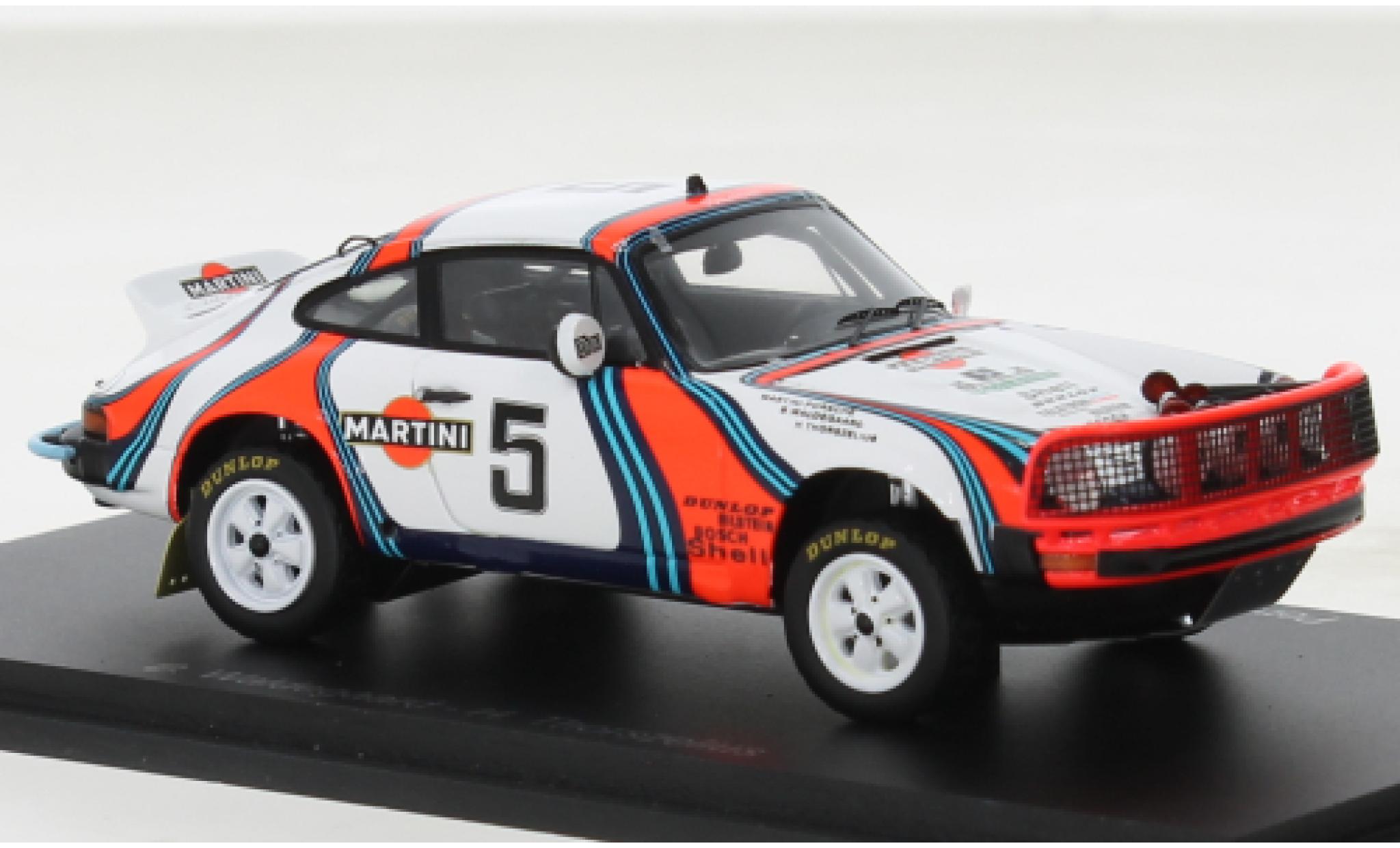 Porsche 930 1/43 Spark 911 SC 3.0 No.5 Martini Rallye WM Safari Rallye 1978 modellino in miniatura