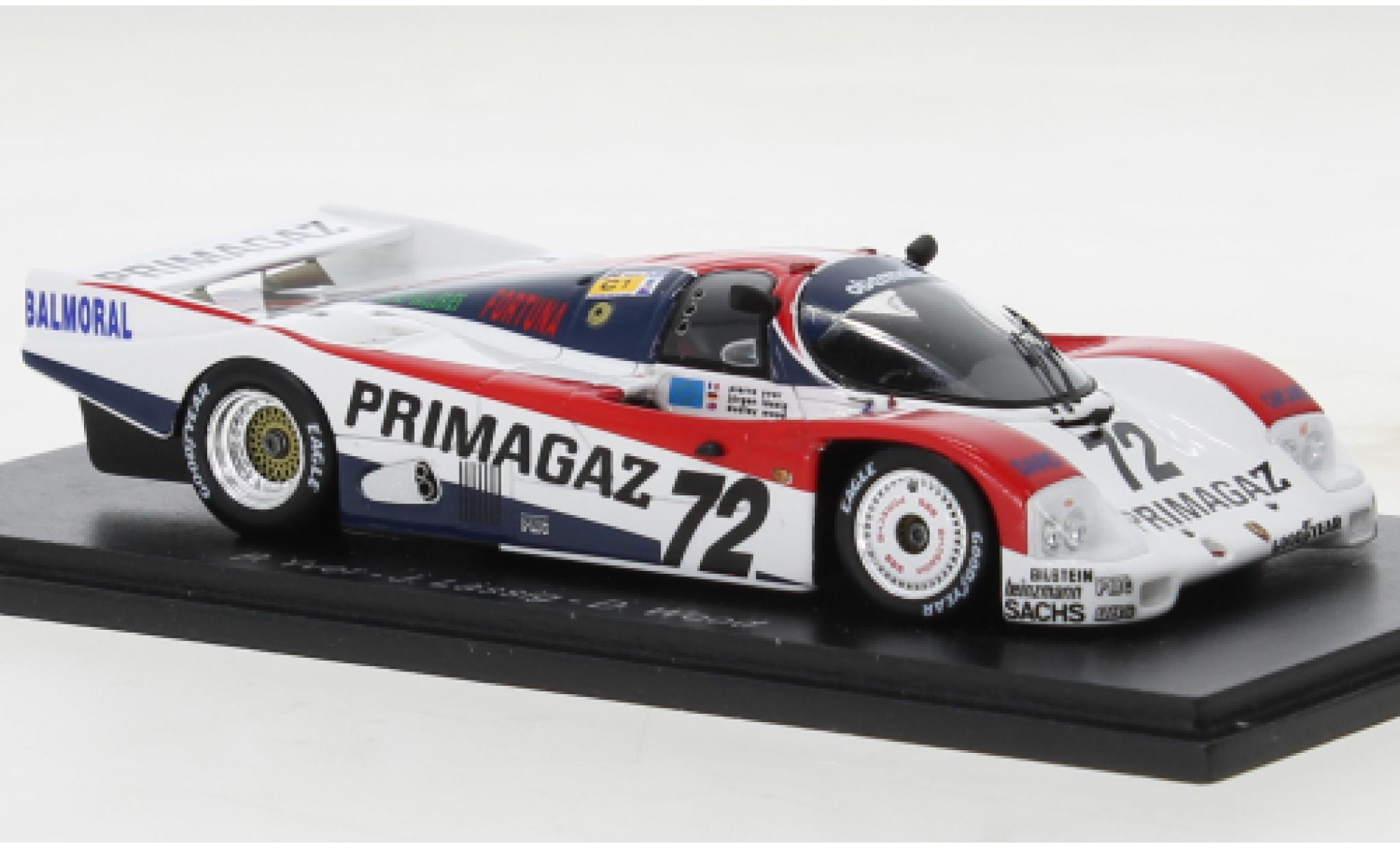 Porsche 962 1988 1/43 Spark C No.72 24h Le Mans modellino in miniatura