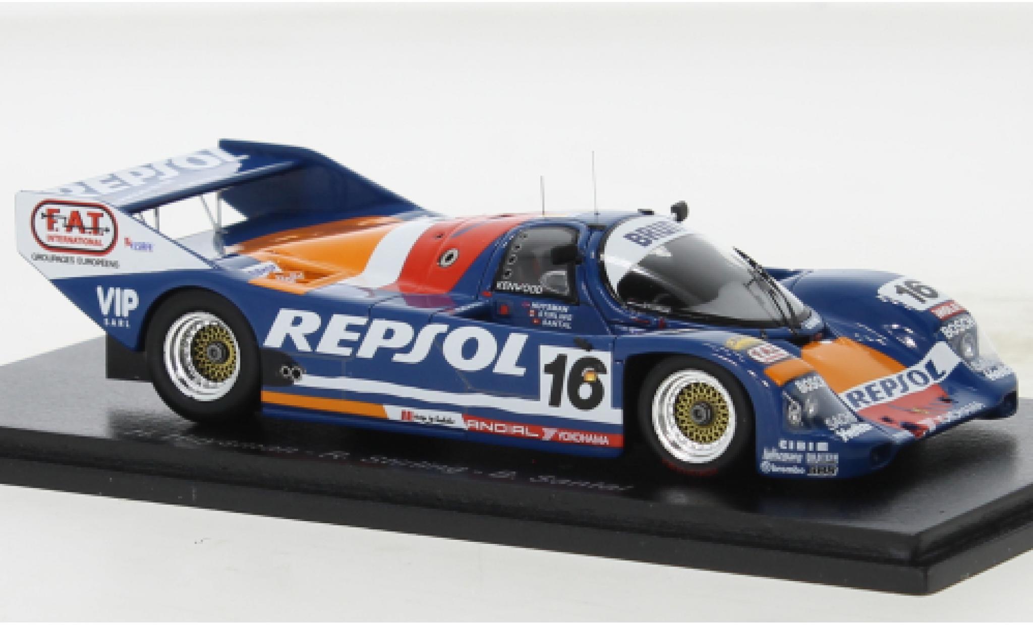 Porsche 962 1991 1/43 Spark C No.16 Repsol 24h Le Mans modellino in miniatura