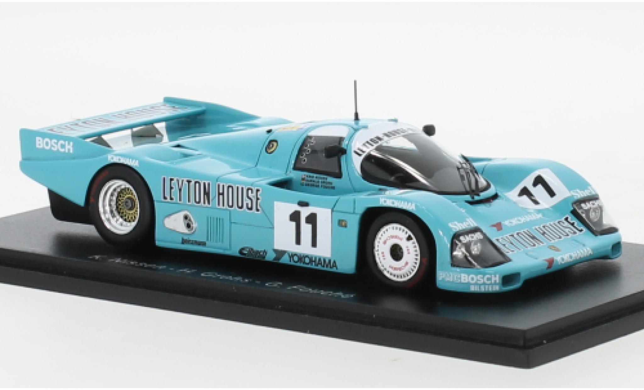Porsche 962 1988 1/43 Spark C RHD No.11 Leyton House 24h Le Mans modellino in miniatura
