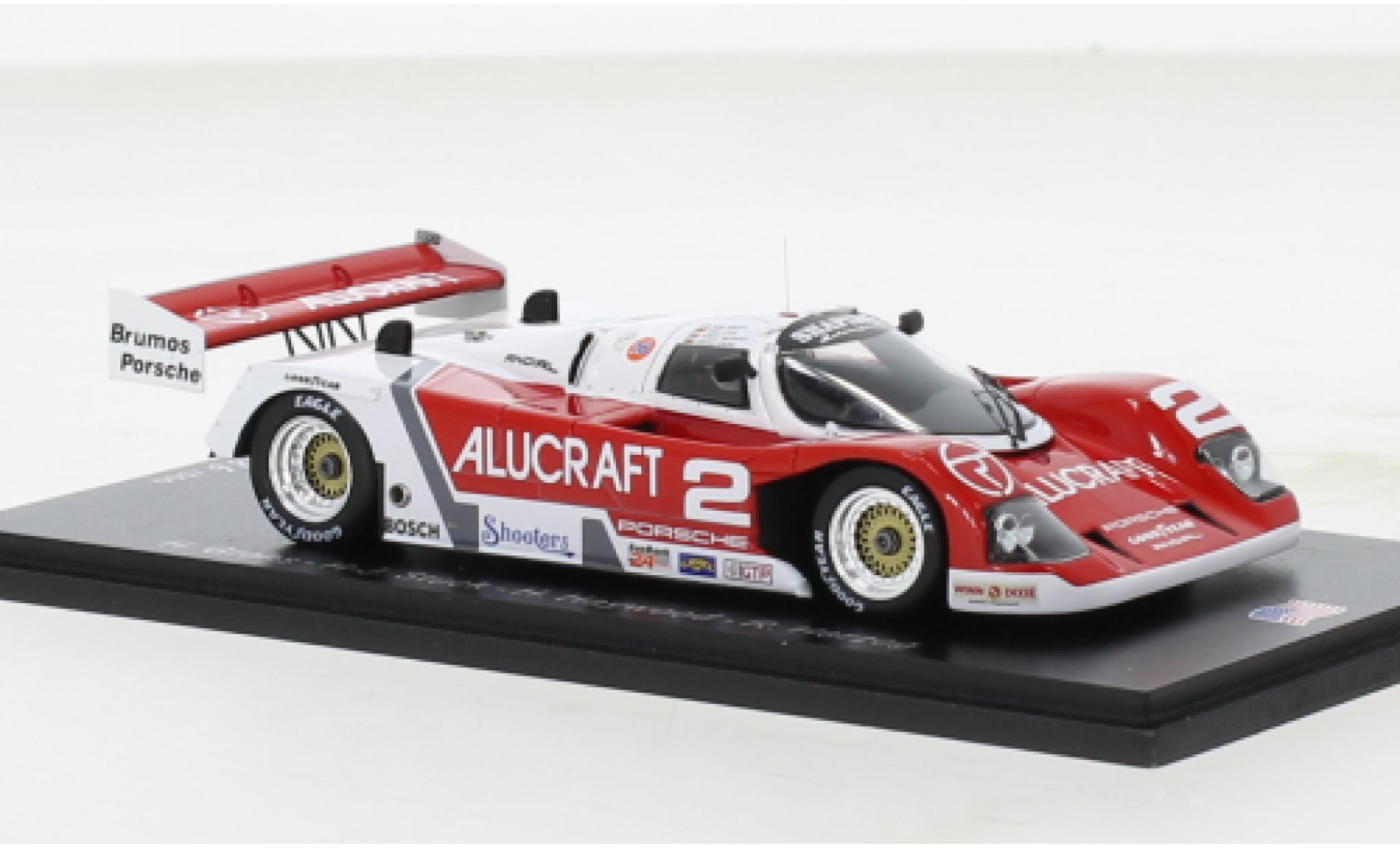 Porsche 962 1990 1/43 Spark C RHD No.2 Alucraft IMSA 24h Daytona modellino in miniatura