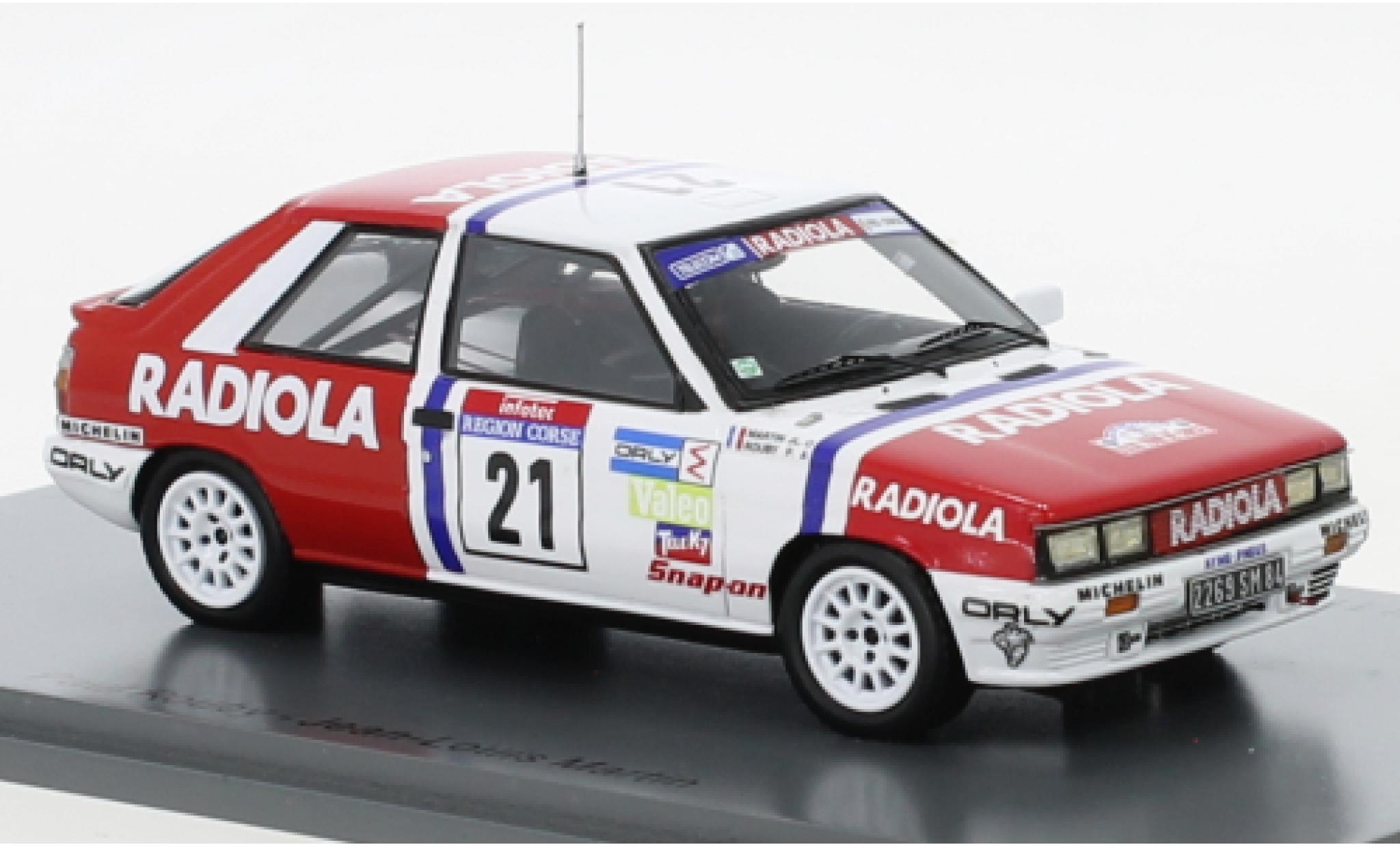Renault 11 1/43 Spark Turbo No.21 Rallye WM Tour de Corse 1987 modellino in miniatura