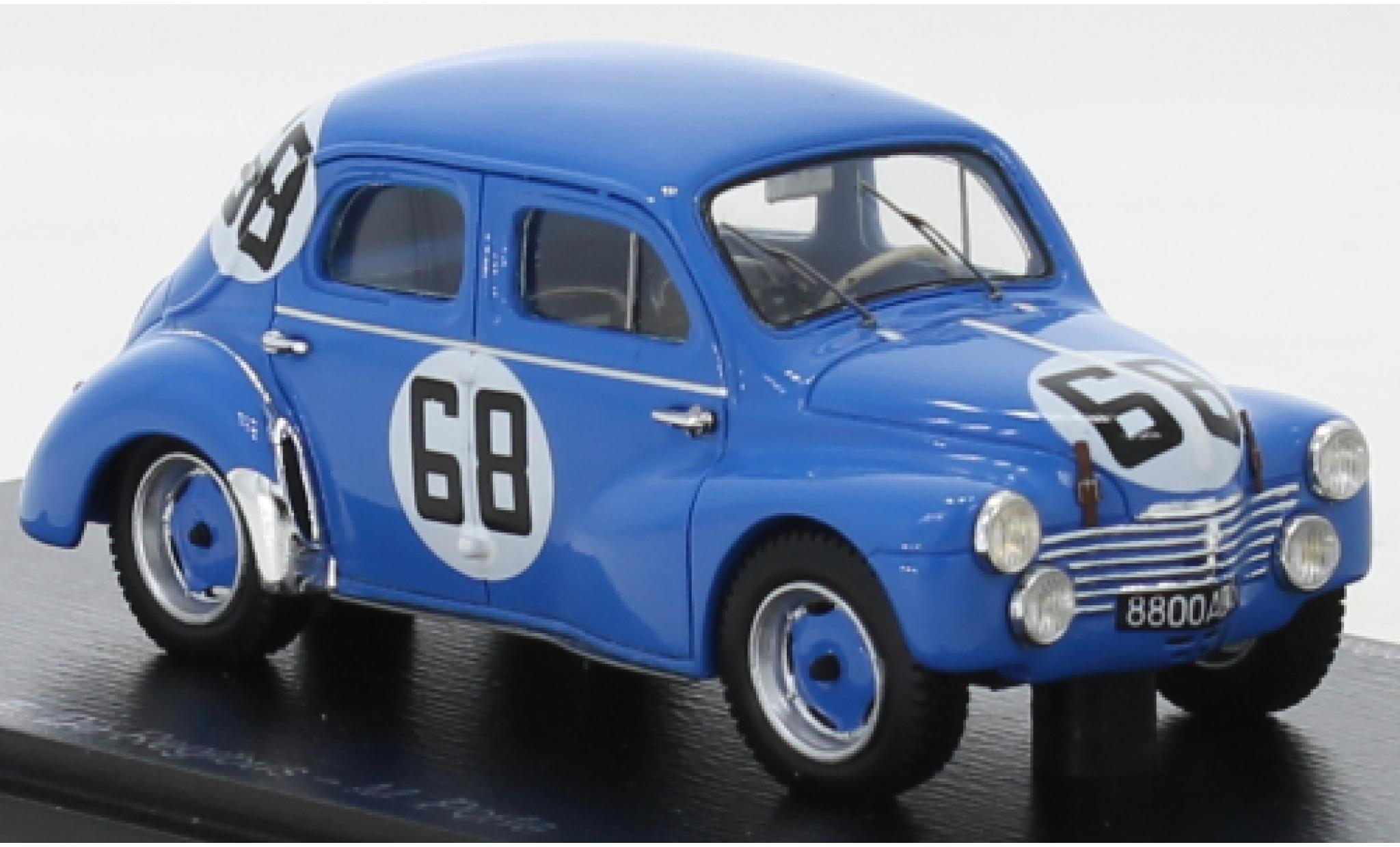 Renault 4CV 1/43 Spark 1063 No.68 24h Le Mans 1952 modellino in miniatura