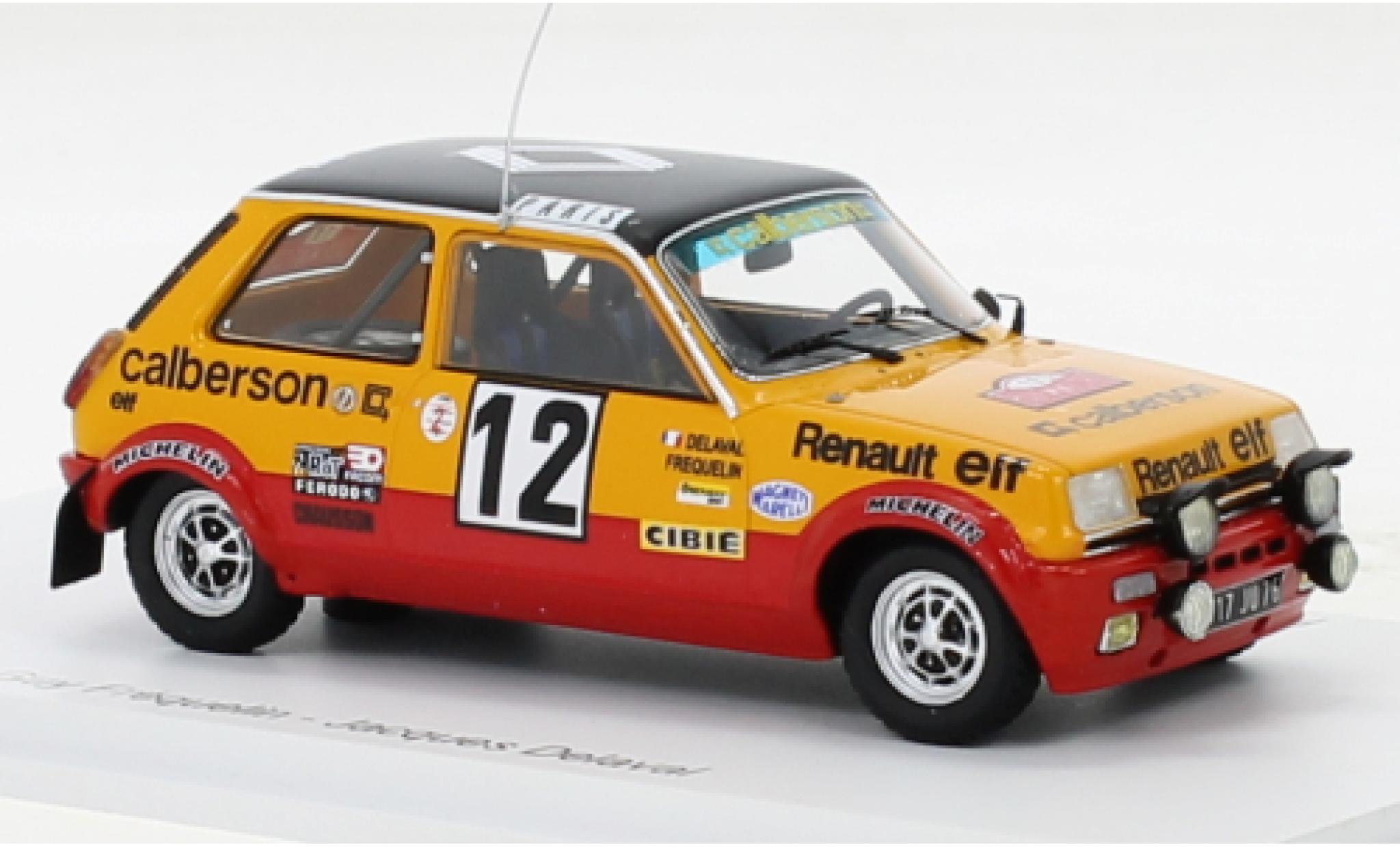 Renault 5 1/43 Spark Alpine Gr.2 No.12 Calberson Rallye WM Rallye Monte Carlo 1978 modellino in miniatura