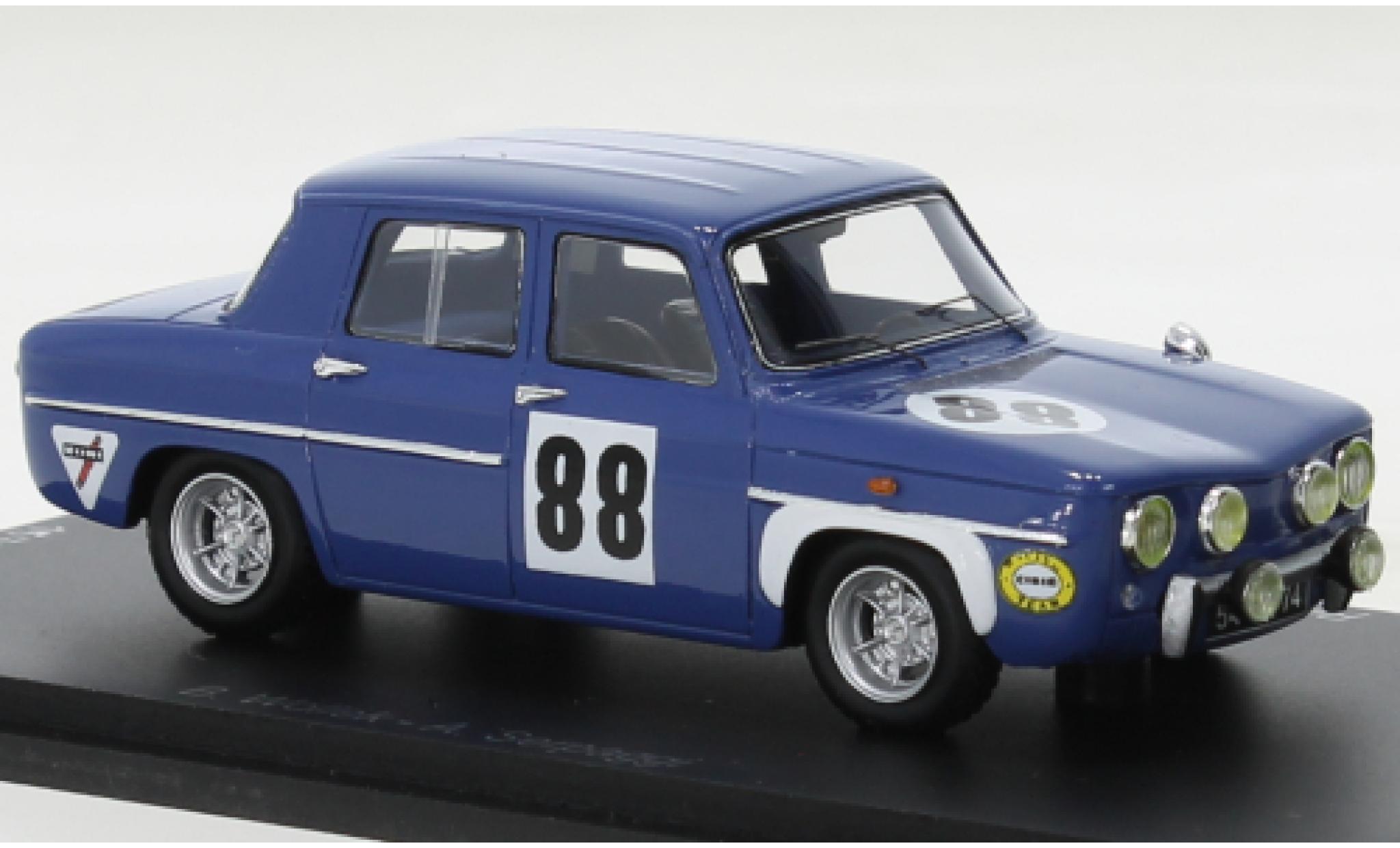 Renault 8 1/43 Spark Gordini blu No. 24h Spa 196 modellino in miniatura