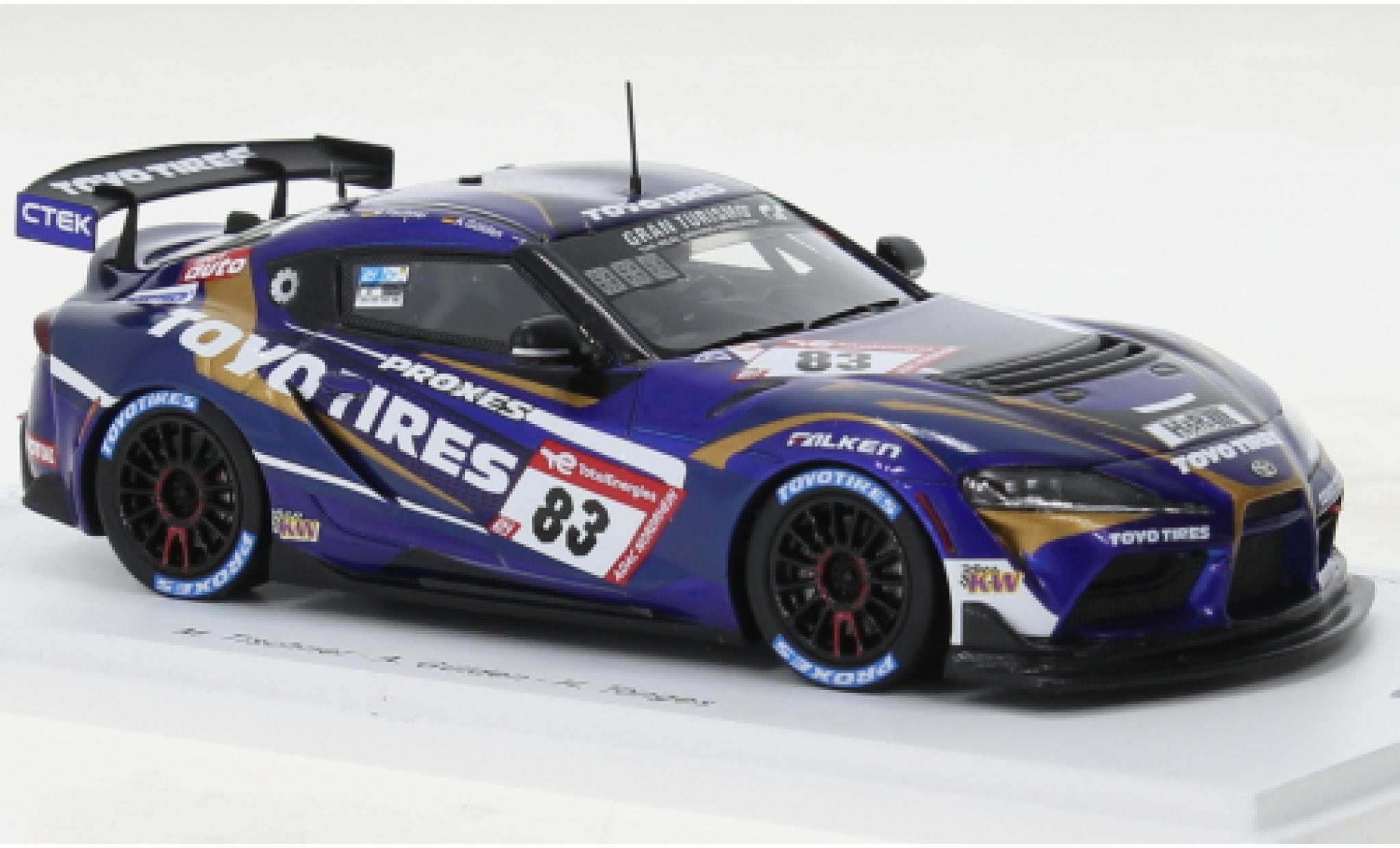 Aston Martin V8 Vantage GT4 1/43 Spark Toyota GR Supra GT4 No.83 Toyo Tires with Ring Racing 24h Nürburgring 2022 modellino in miniatura