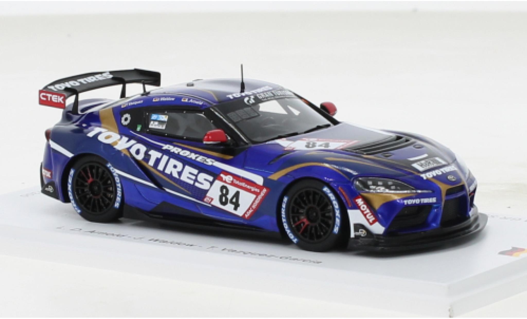 Aston Martin V8 Vantage GT4 1/43 Spark Toyota GR Supra GT4 No.84 Toyo Tires with Ring Racing 24h Nürburgring 2022 modellino in miniatura