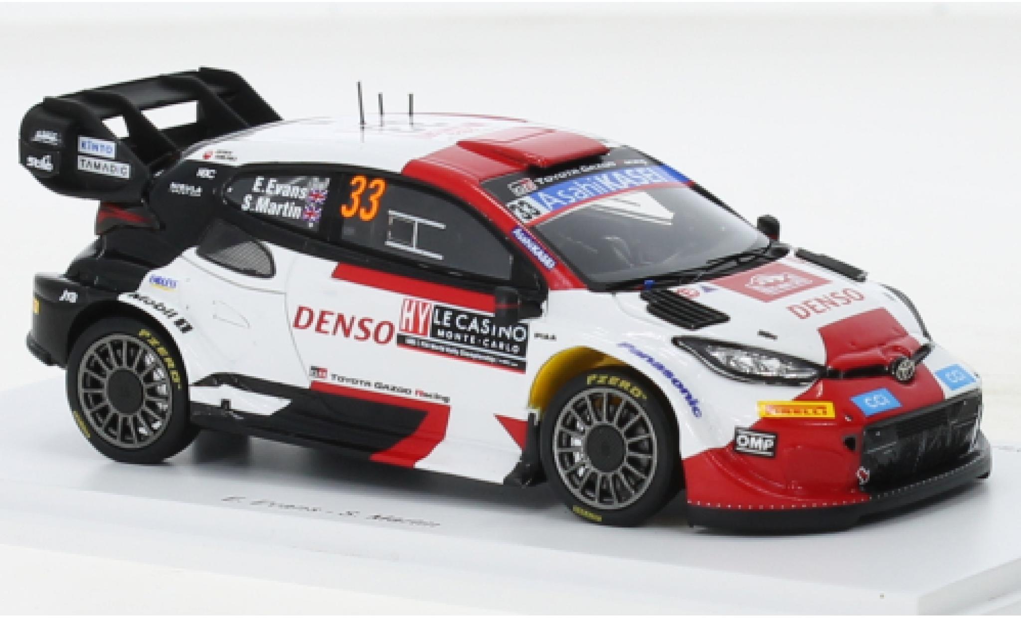 Toyota Yaris 1/43 Spark GR Rally1 hybride No.33 Gazoo Racing WRT Rallye WM Rallye Monte Carlo 2023 modellino in miniatura