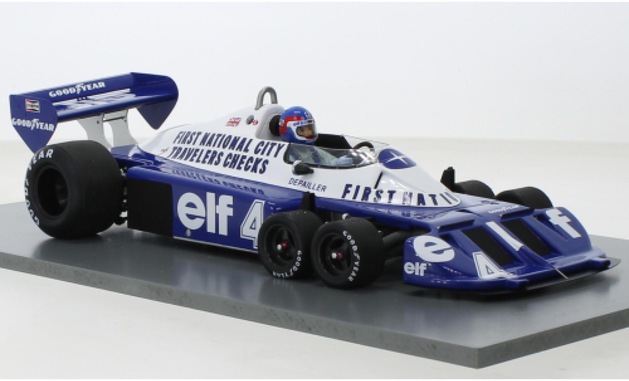 Tyrrell P34 1/18 Spark No.4 First National City Formel 1 GP Kanada 1977 modellino in miniatura