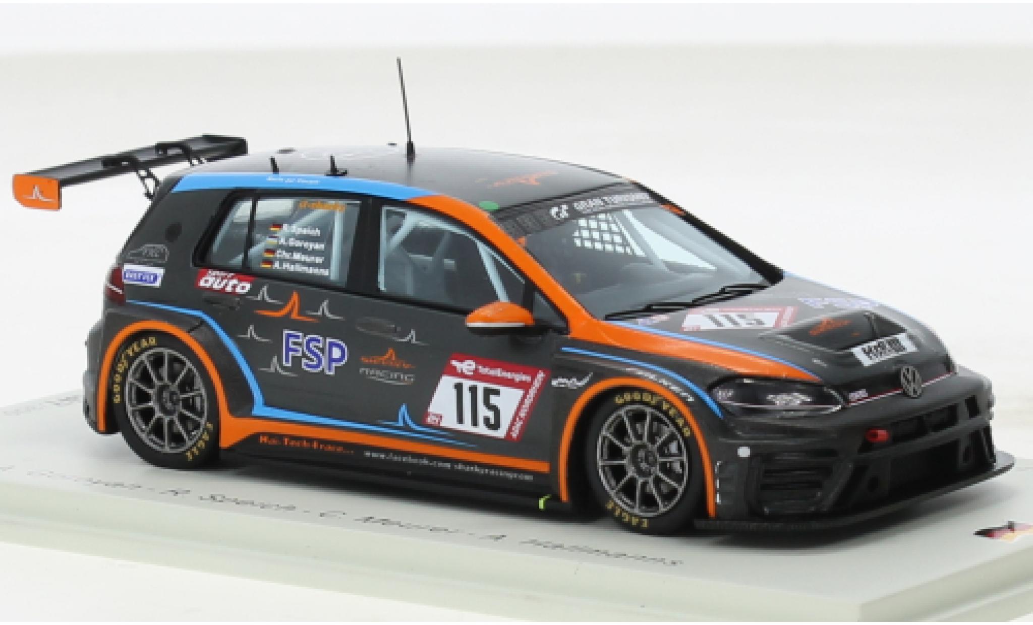 Volkswagen Golf 1/43 Spark VII TCR - SR No.115 MSC Sinzig e.V. dans le ADAC 24h Nuerburgring 2022 modellino in miniatura
