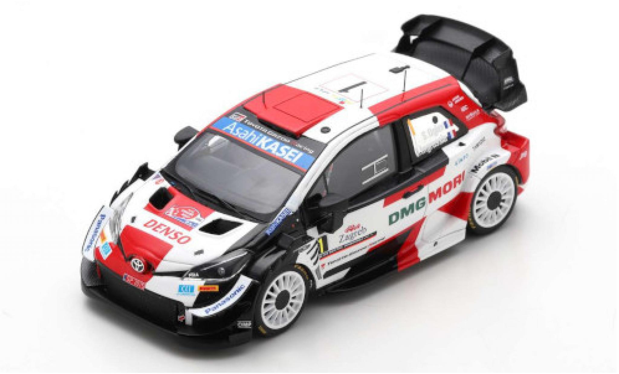 Toyota Yaris 1/43 Spark WRC No.1 Gazoo Racing DMG MORI Rallye WM Rally Croatia 2021 S.Ogier/J.Ingrassia modellino in miniatura