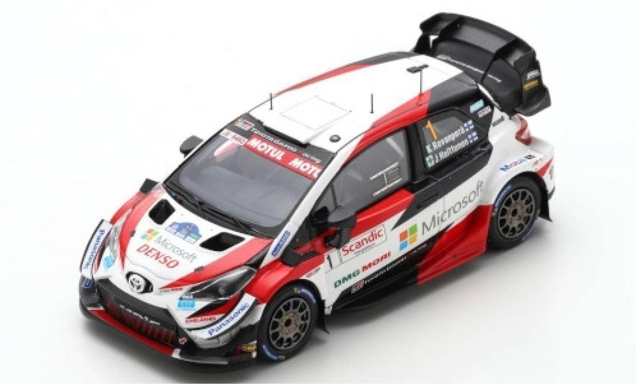 Toyota Yaris 1/43 Spark WRC No.1 Gazoo Racing WRT Microsoft WRC Arctic Lapland Rally 2020 K.Rovanperä/J.Halttunen modellino in miniatura