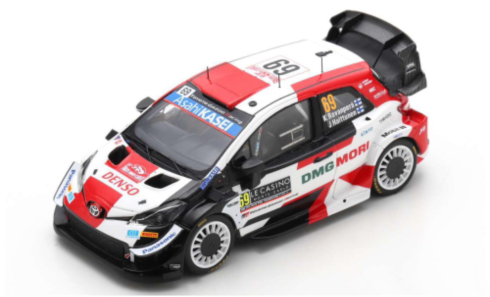 Toyota Yaris 1/43 Spark WRC No.69 Gazoo Racing Rallye WM Rallye Monte Carlo 2021 K.Rovanperä/J.Halttunen modellino in miniatura