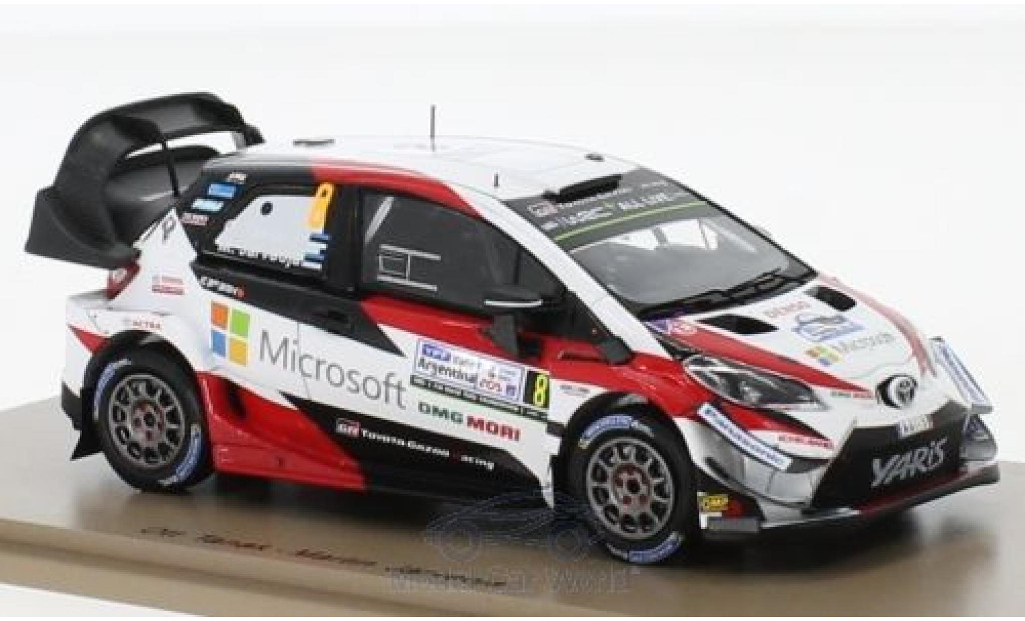 Toyota Yaris 1/43 Spark WRC No.8 Gazoo Racing Rallye WM Rallye Argentinien 2018 O.Tänak/M.Järveoja modellino in miniatura