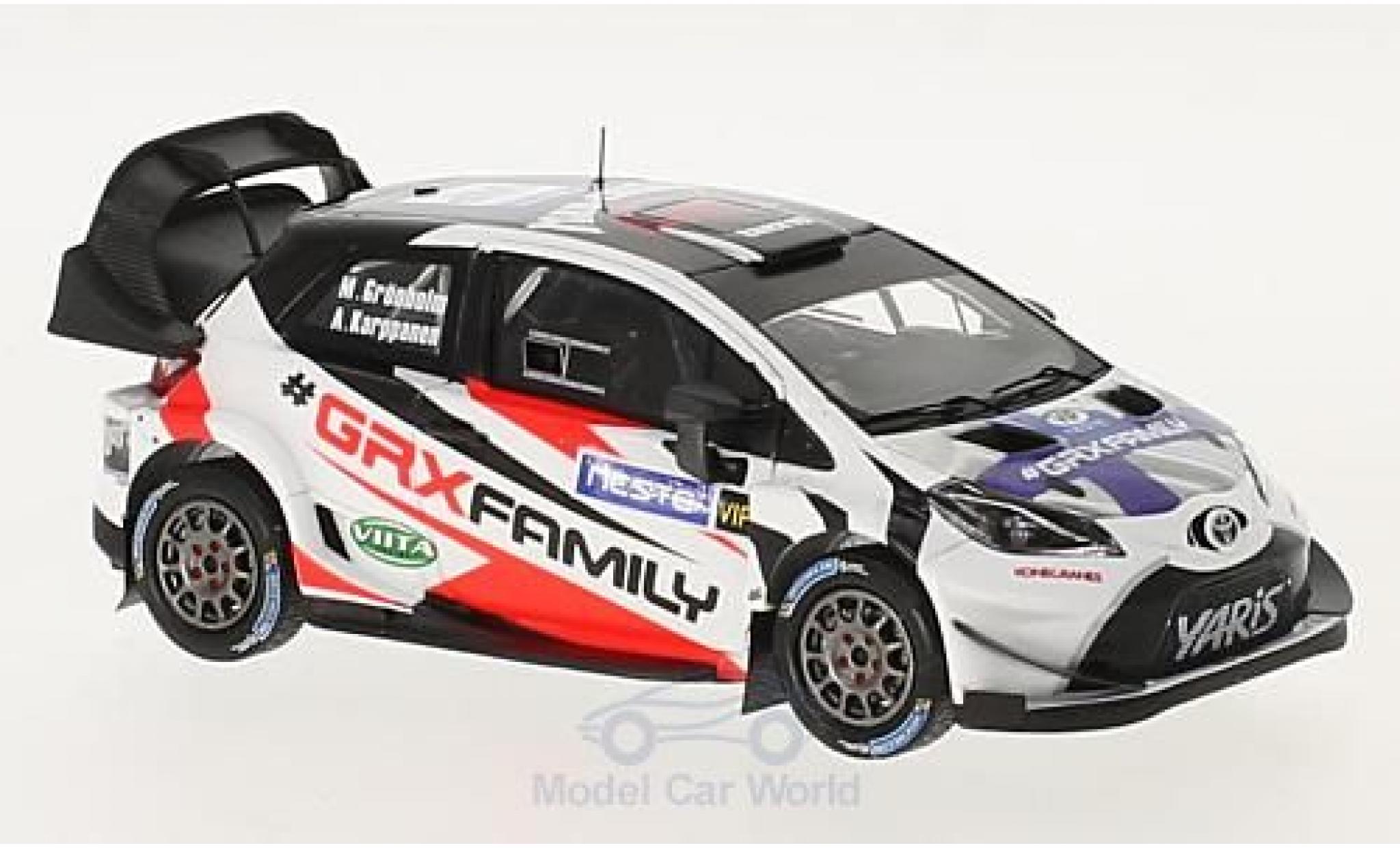Toyota Yaris 1/43 Spark WRC Rallye Finnland 2017 Presentation M.Grönholm/A.Karppanen modellino in miniatura