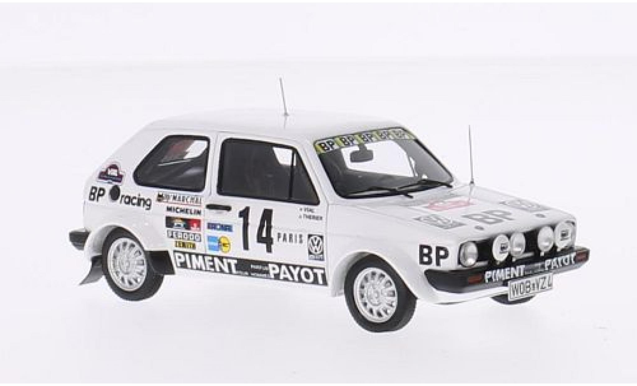Volkswagen Golf 1/43 Spark GTI I No.14 BP Racing Rallye Monte-Carlo 1980 J-L.Therier/M.Vial modellino in miniatura