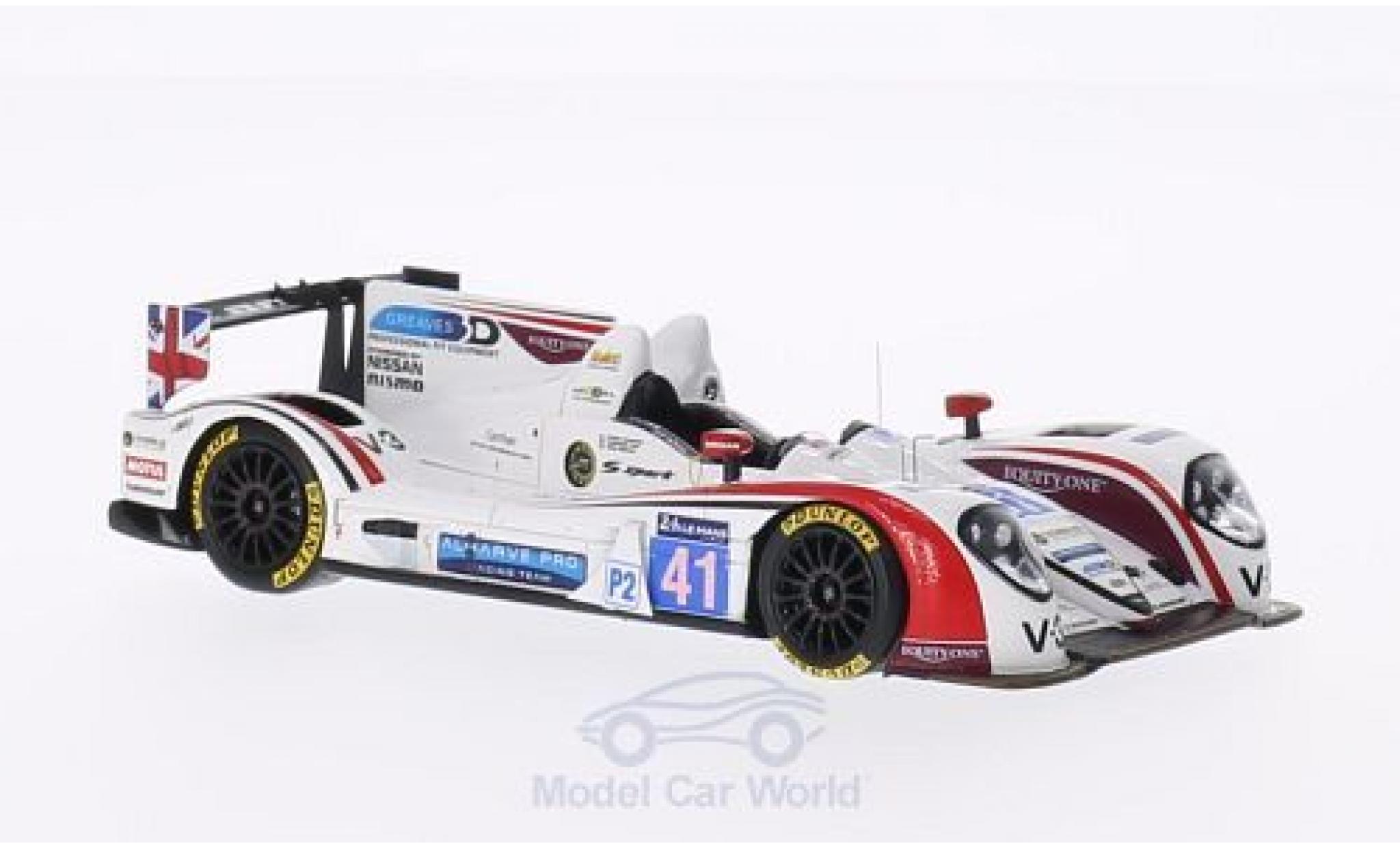 Zytek Z11SN 1/43 Spark -Nissan No.41 Greaves Motorsport 24h Le Mans 2014 M.Munemann/A.Latif/J.Winslow modellino in miniatura