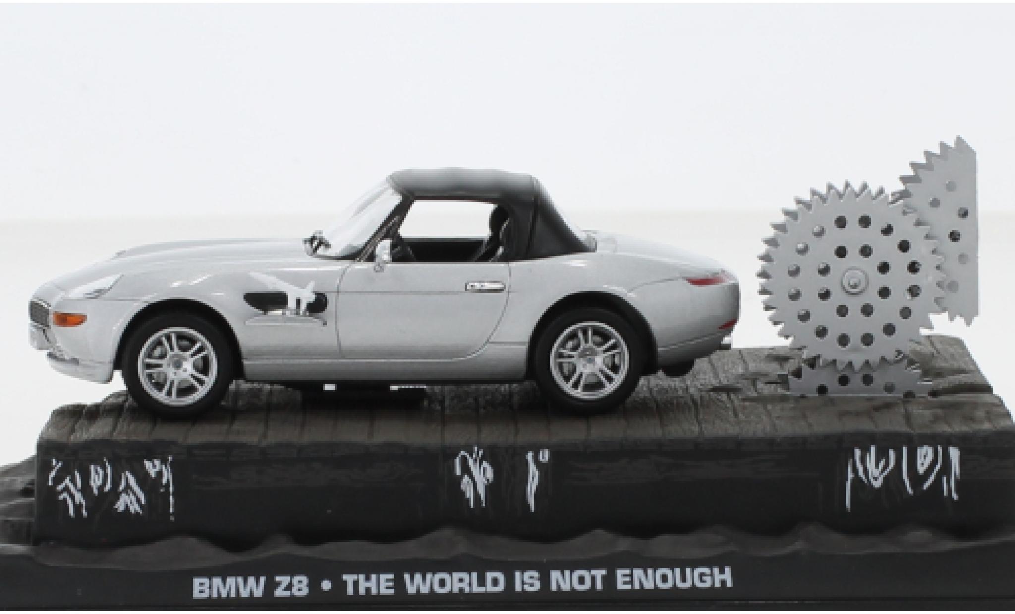 Bmw Z8 1/43 SpecialC grigio James Bond 007 la Welt ist nicht genug sans figurine modellino in miniatura