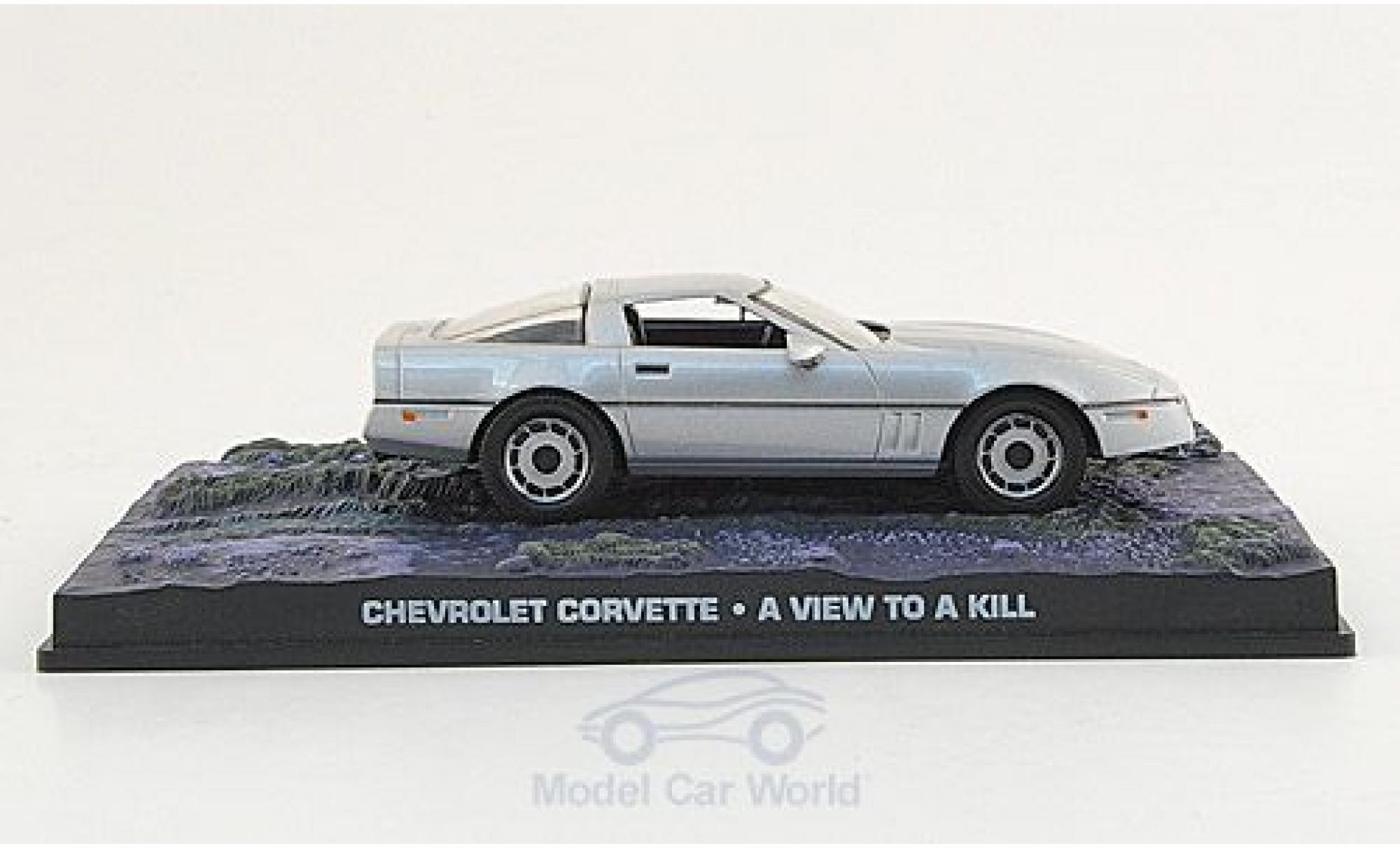 Chevrolet Corvette 1/43 SpecialC grigio James Bond 007 1987 Im Angesicht des Todes ohne Vitrine modellino in miniatura