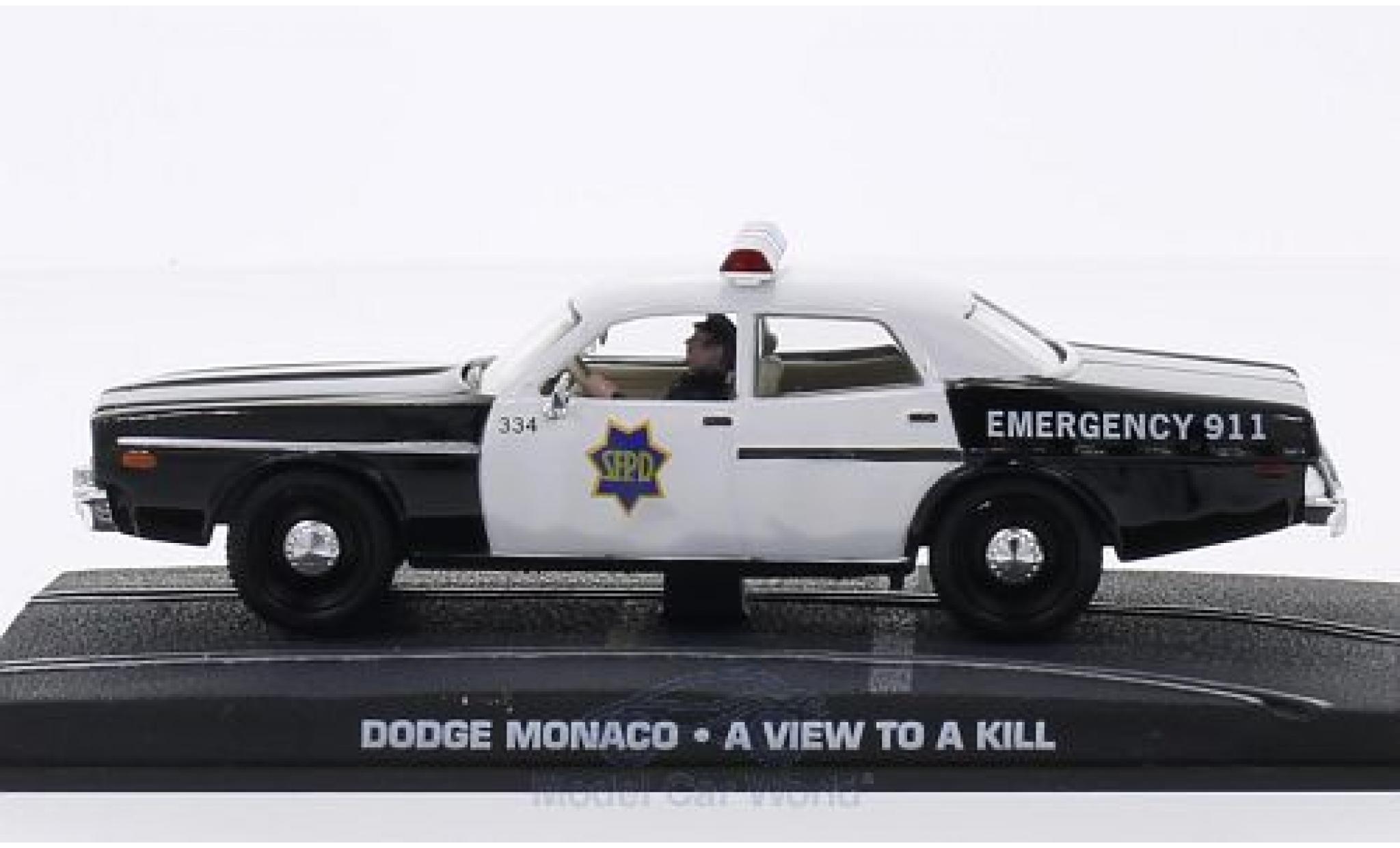 Dodge Monaco 1/43 SpecialC James Bond 007 Im Angesicht des Todes ohne Vitrine modellino in miniatura