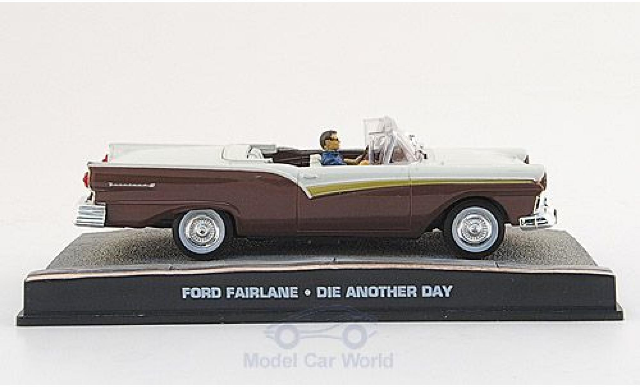 Ford Fairlane 1/43 SpecialC Cabriolet marroneee/bianco James Bond 007 2002 Stirb an einen anderen Tag ohne Vitrine modellino in miniatura